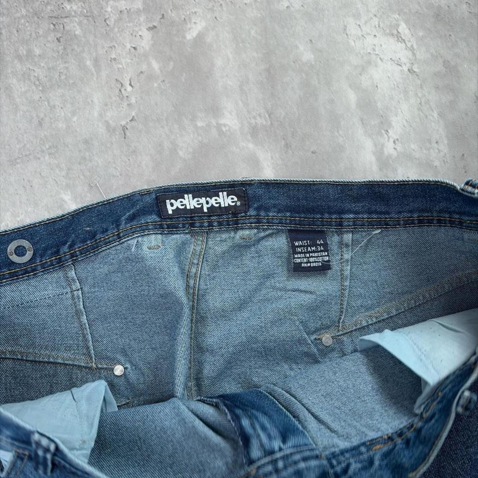 Pelle Pelle Y2K Blue Pelle Pelle Grunge Deadstock Baggy Denim Jeans Size US 44 / EU 60 - 5 Thumbnail