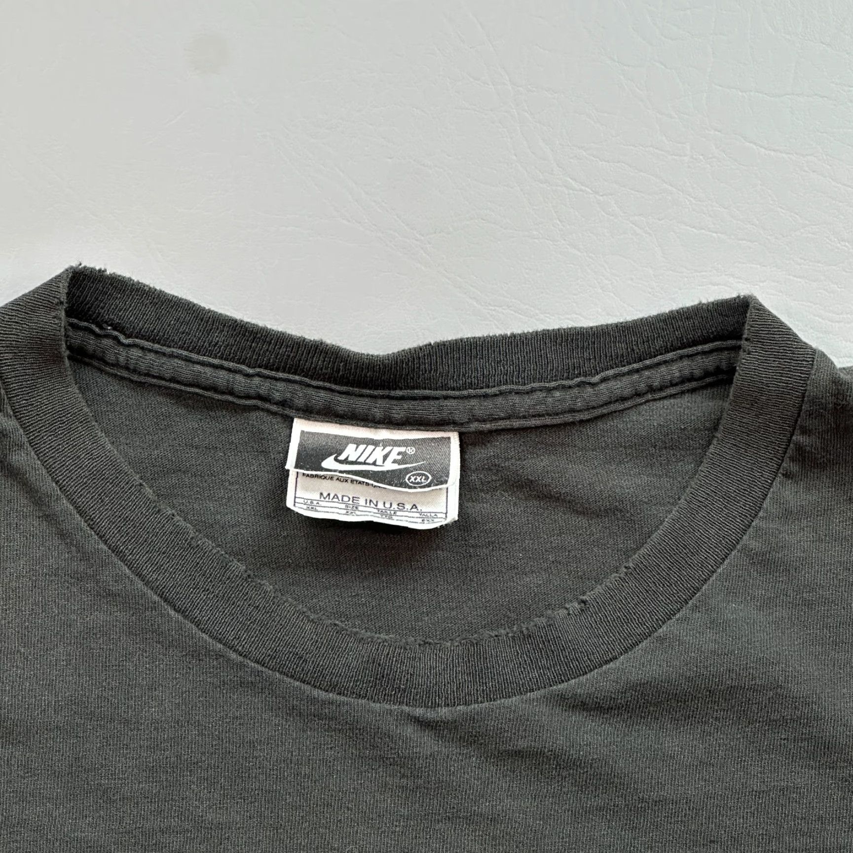 Nike VINTAGE Nike Air Jordan Shirt Mens 2XL Black Jordan 10 Sole Graphic USA Made 90s Size US XXL / EU 58 / 5 - 7 Thumbnail