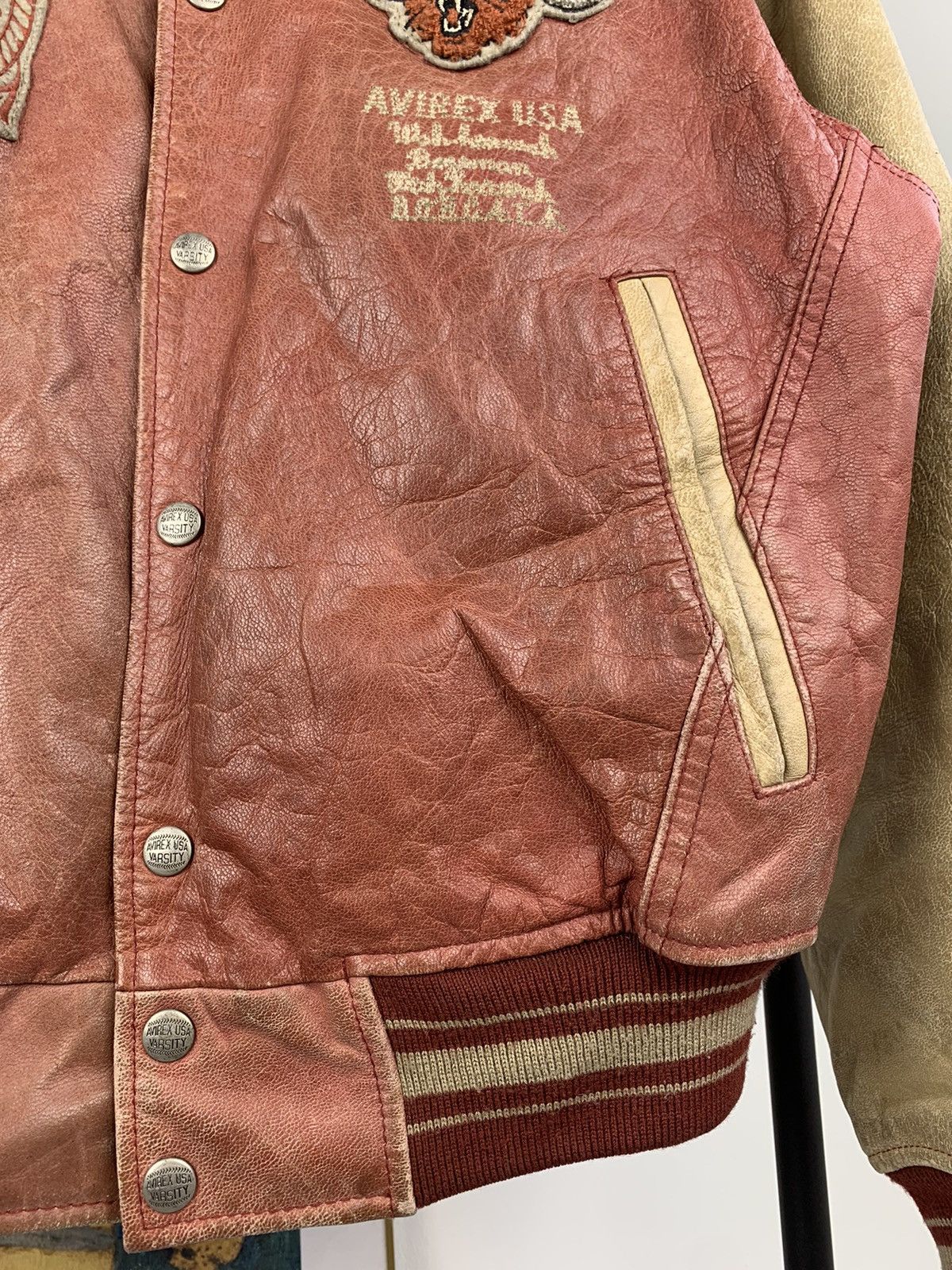 Avirex Avirex Bobcat Bozeman Patina Varsity Leather Jacket Size US M / EU 48-50 / 2 - 9 Thumbnail