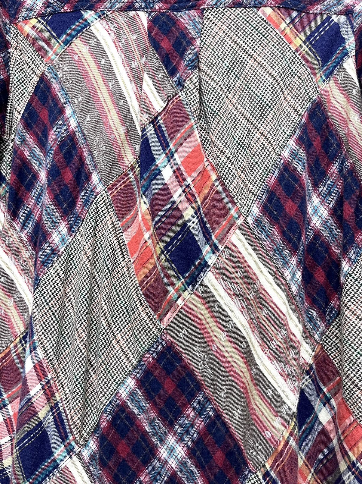 Japanese Brand Vintage TITICACA Grunge Tartan Patchwork Long Cotton Flannel Size S / US 4 / IT 40 - 3 Thumbnail