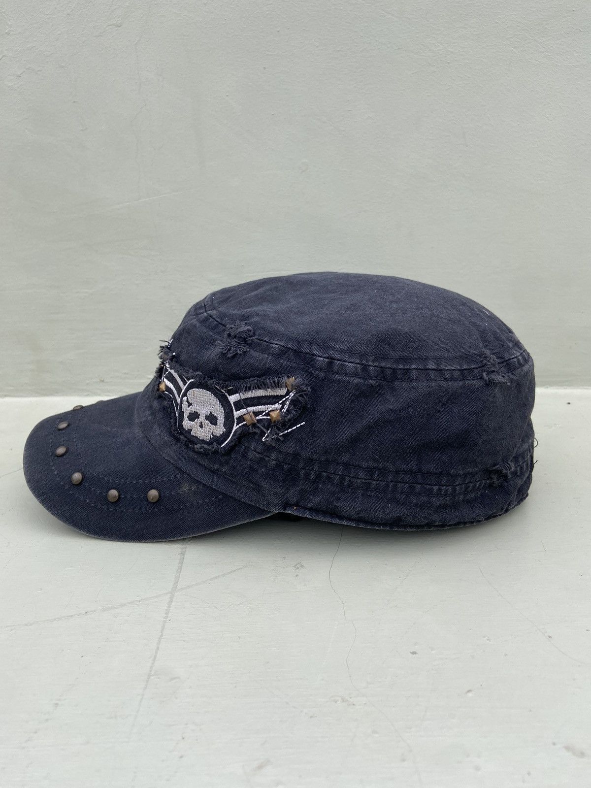 If Six Was Nine 2000s vtg bat skull ditsetressed patrol hat Size ONE SIZE - 3 Thumbnail