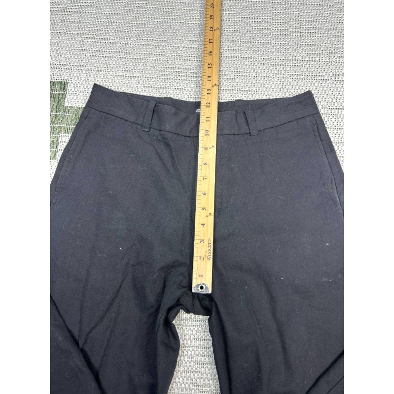 Madewell Madewell Pants Womens 30 Black Canvas Cotton Mid Rise Straight Leg Casual Cropped Adjustable? (Oops) Size 30" / US 8 / IT 44 - 5 Thumbnail