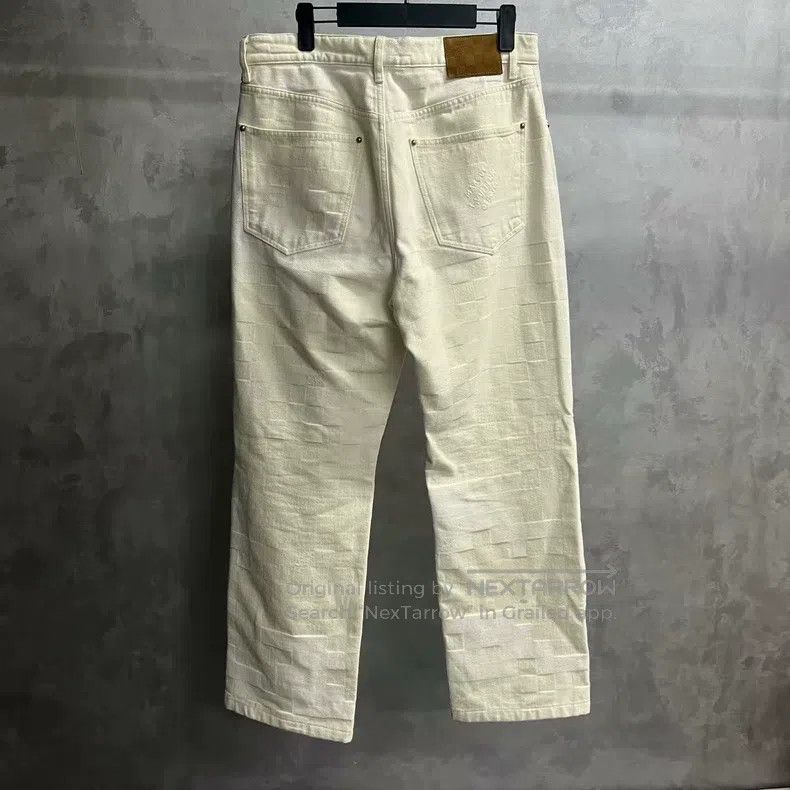 Louis Vuitton Louis Vuitton 24 New Beige Plaid Jacquard Mid-Rise Straigh Size US 32 / EU 48 - 6 Thumbnail