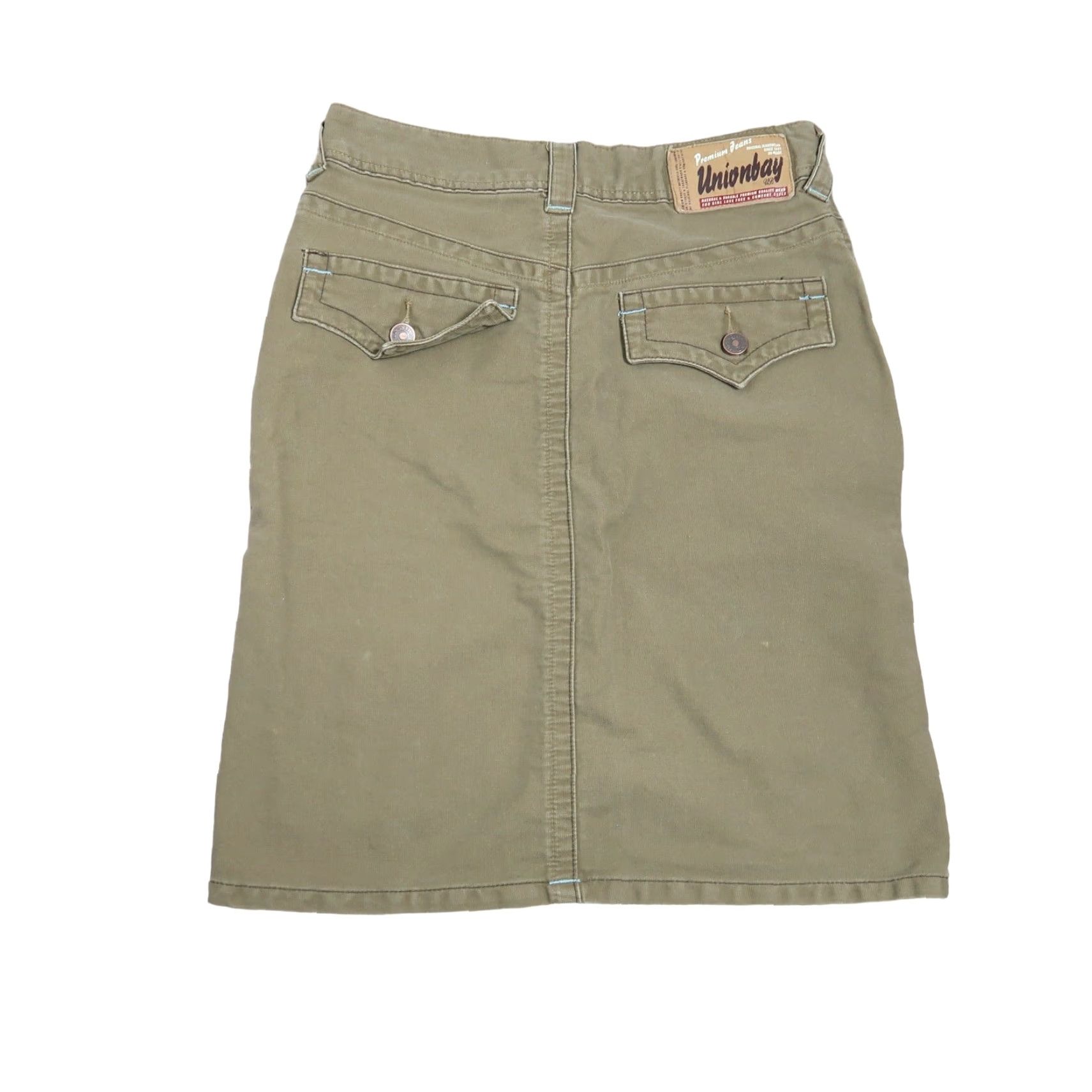 Vintage VINTAGE Unionbay Mini Skirt Denim 28" Brown 1990s Casual Grunge Cotton Size 5 Womens Size 28" / US 6 / IT 42 - 3 Thumbnail