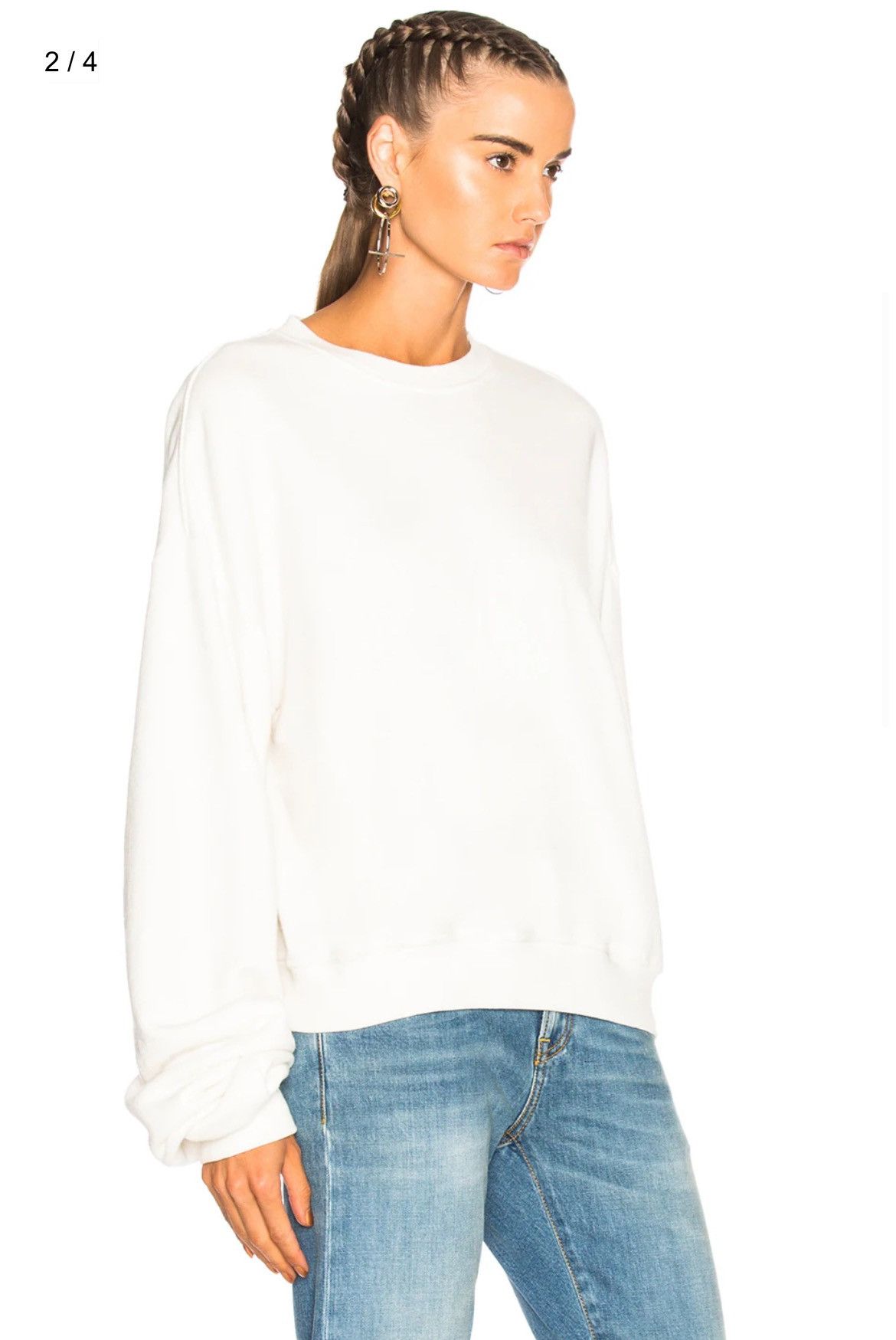 R13 Pleated Sleeve Sweatshirt. Small Size S / US 4 / IT 40 - 8 Thumbnail