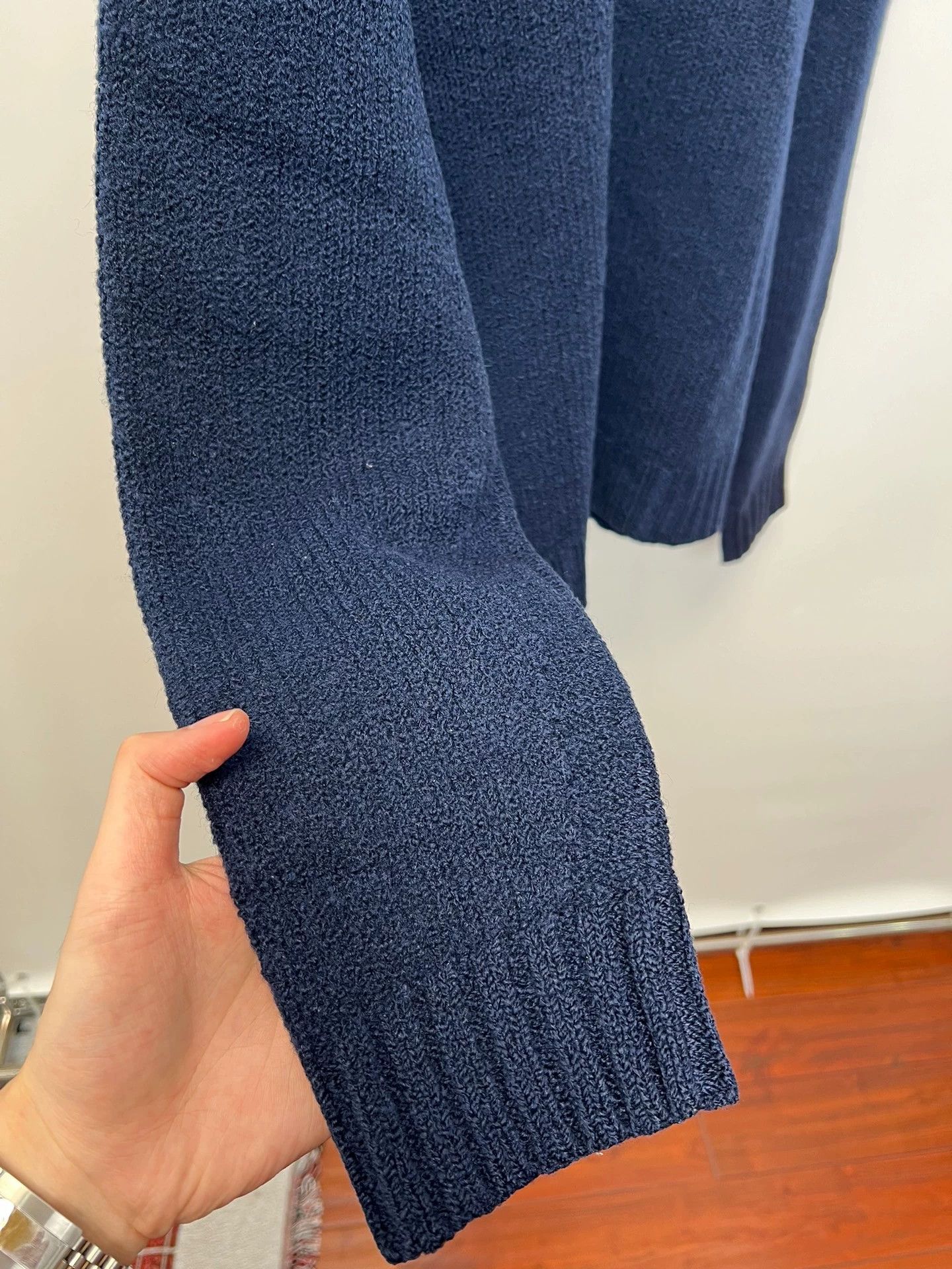 Armani Exchange Armani Exchange V-neck Wool Blend Sweater Blue Relaxed Size XL / US 12-14 / IT 48-50 - 4 Thumbnail