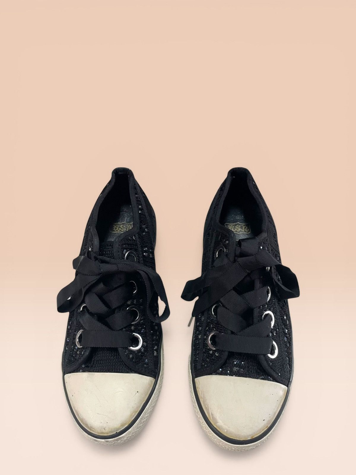 ASH ASH Limited Vicky Woven Black Sequin Sneakers Size US 8.5 / EU 41-42 - 9 Thumbnail