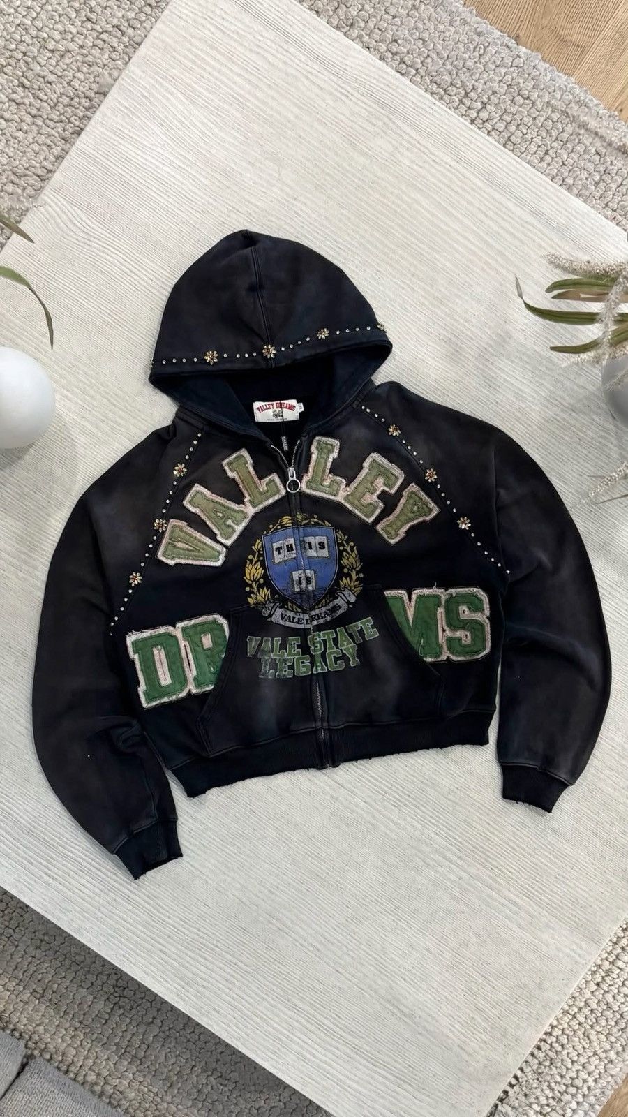 Vale Vale Forever Black Green Gem Zip Up Hoodie State Legacy Size US L / EU 52-54 / 3 - 20 Thumbnail