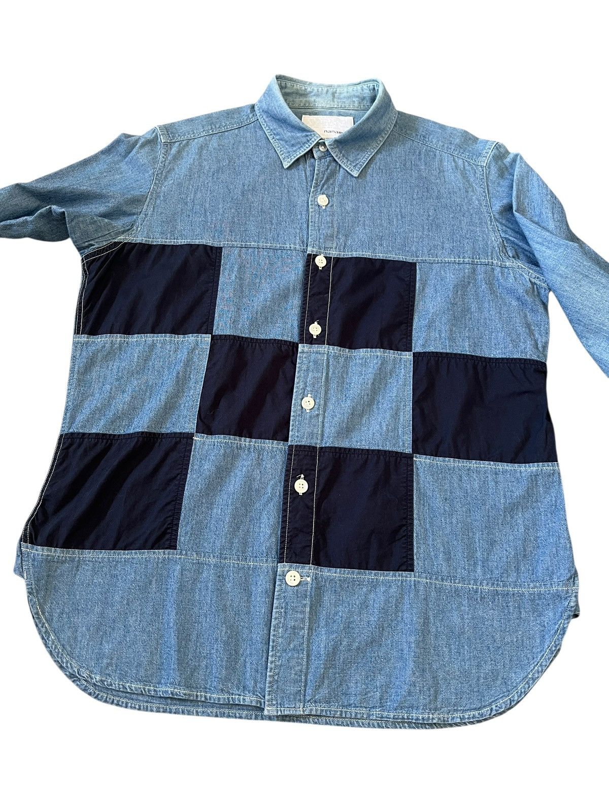 Nanamica Nanamica Patchwork Button Up Shirt Size US S / EU 44-46 / 1 - 5 Thumbnail
