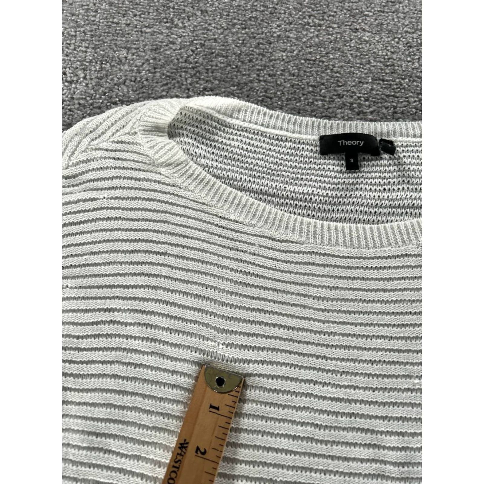 Theory Theory Sweater Womens Small White Open Knit Pullover Size S / US 4 / IT 40 - 5 Thumbnail