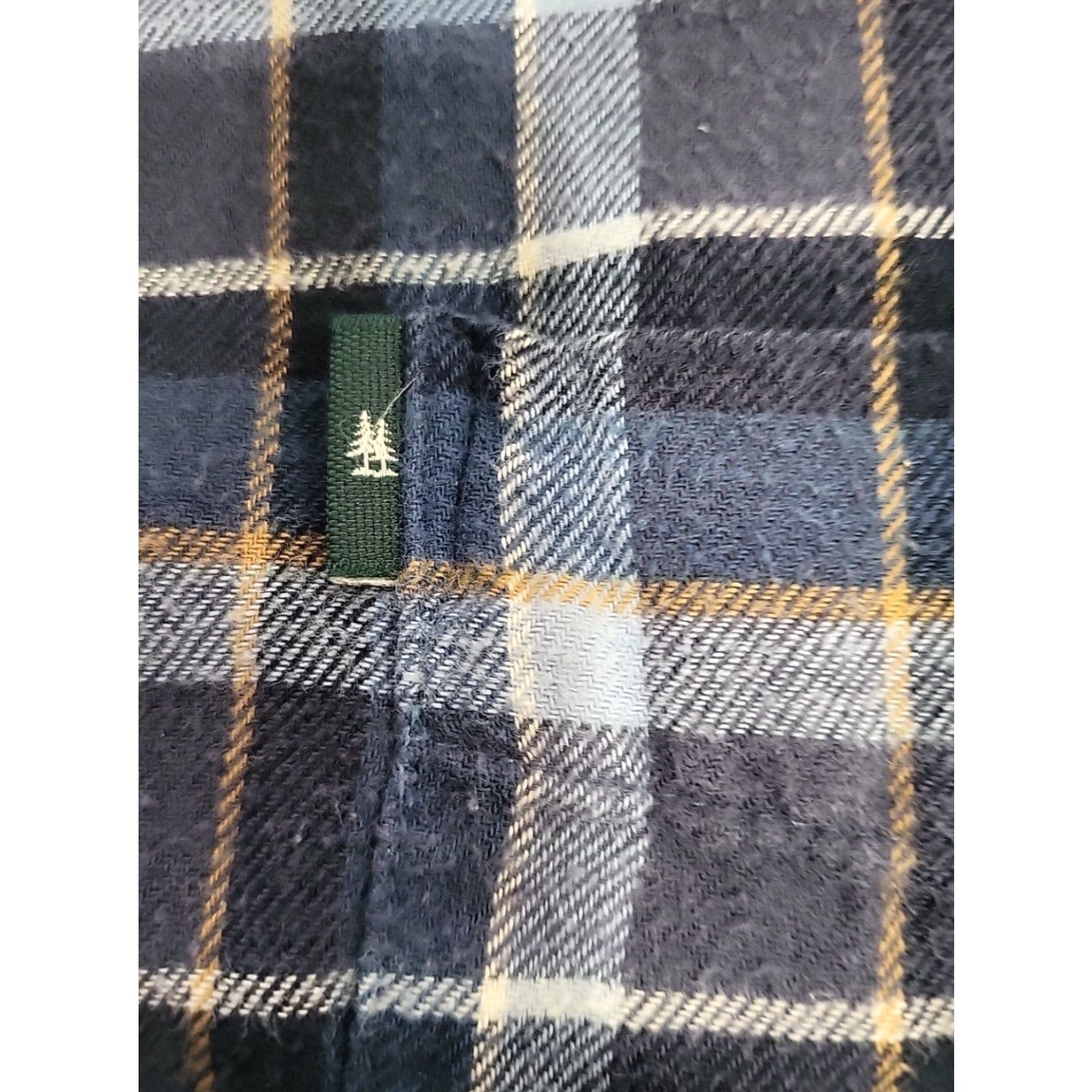 Vintage G.H. Bass & Co. Shirt LS Lg Blue Plaid Pocket Flannel Button-Down 44" Chest EUC - Men Size US L / EU 52-54 / 3 - 4 Thumbnail