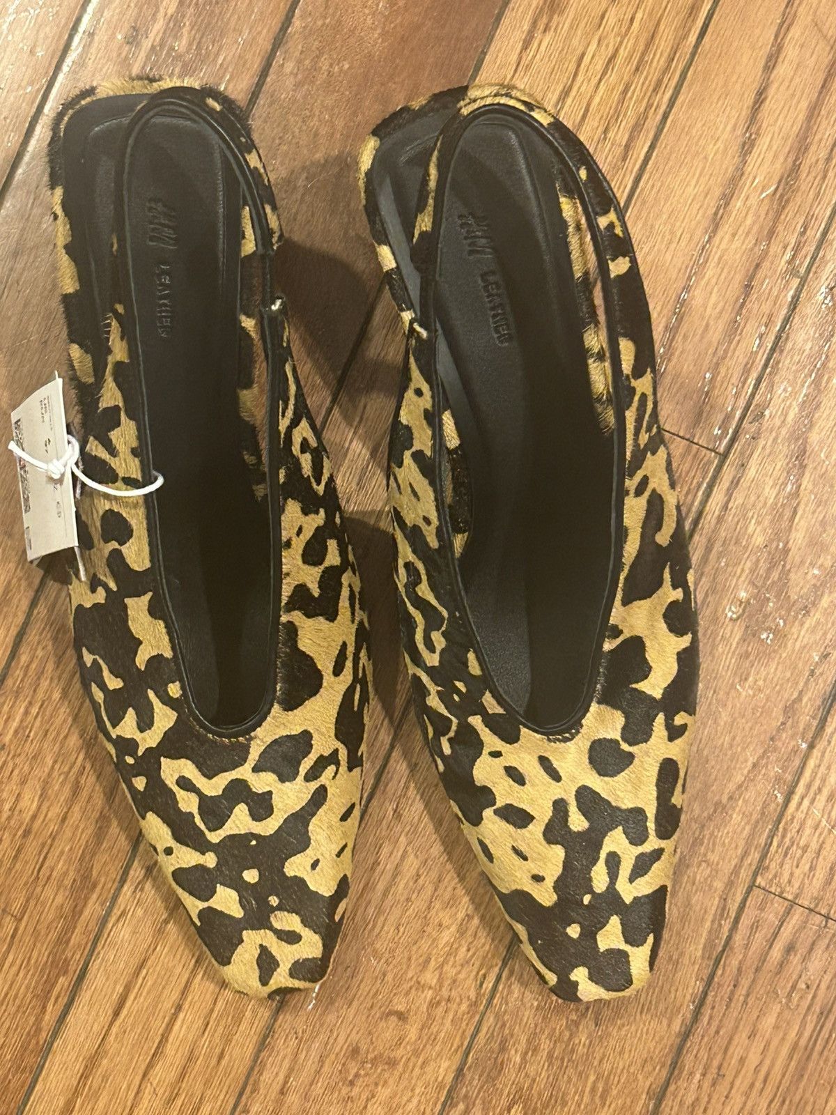 H&M H&M leather sling back animal print heels Size US 6 / IT 36 - 1 Thumbnail