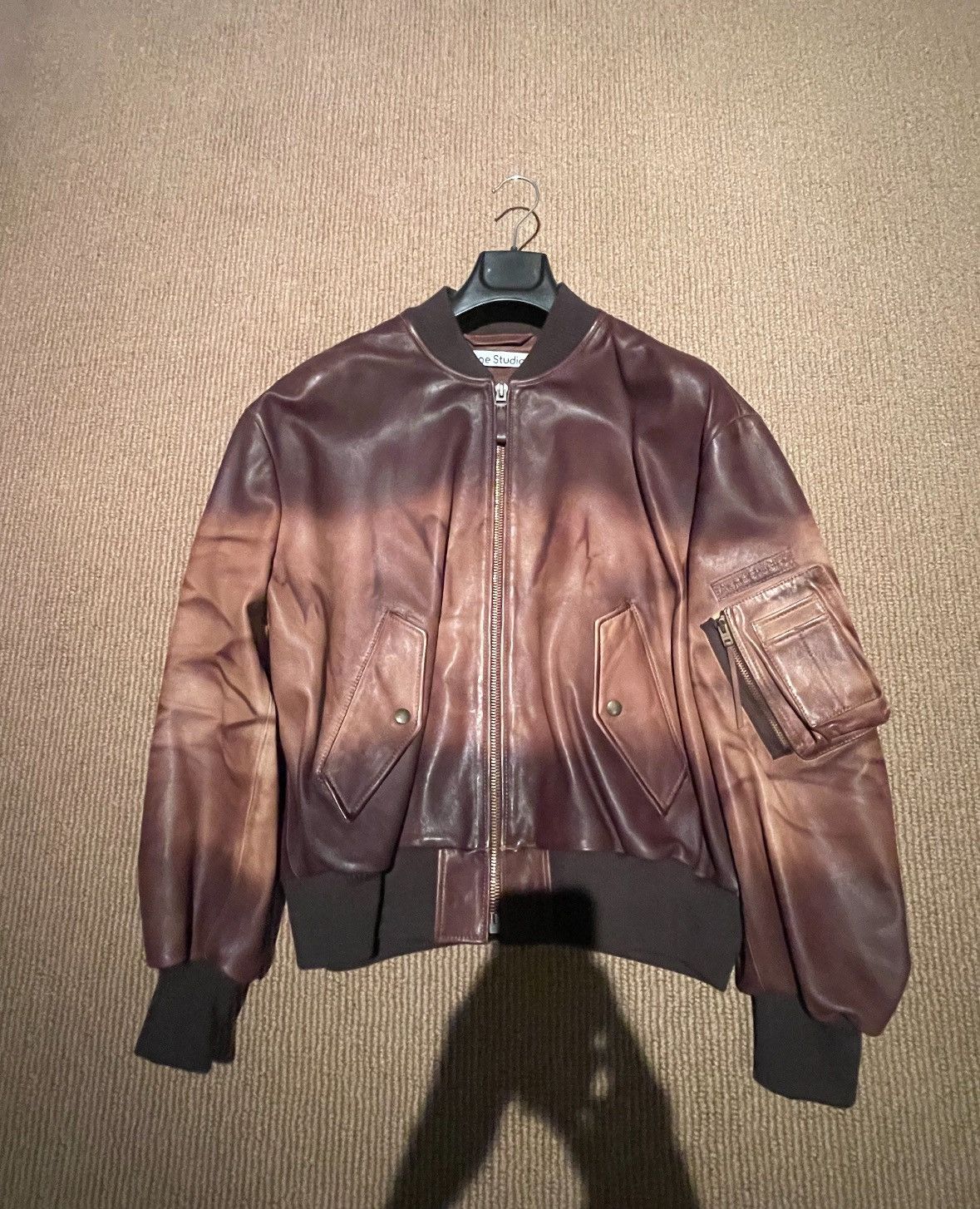 Acne Studios Ombré Leather Bomber Size XS / US 0-2 / IT 36-38 - 1 Thumbnail