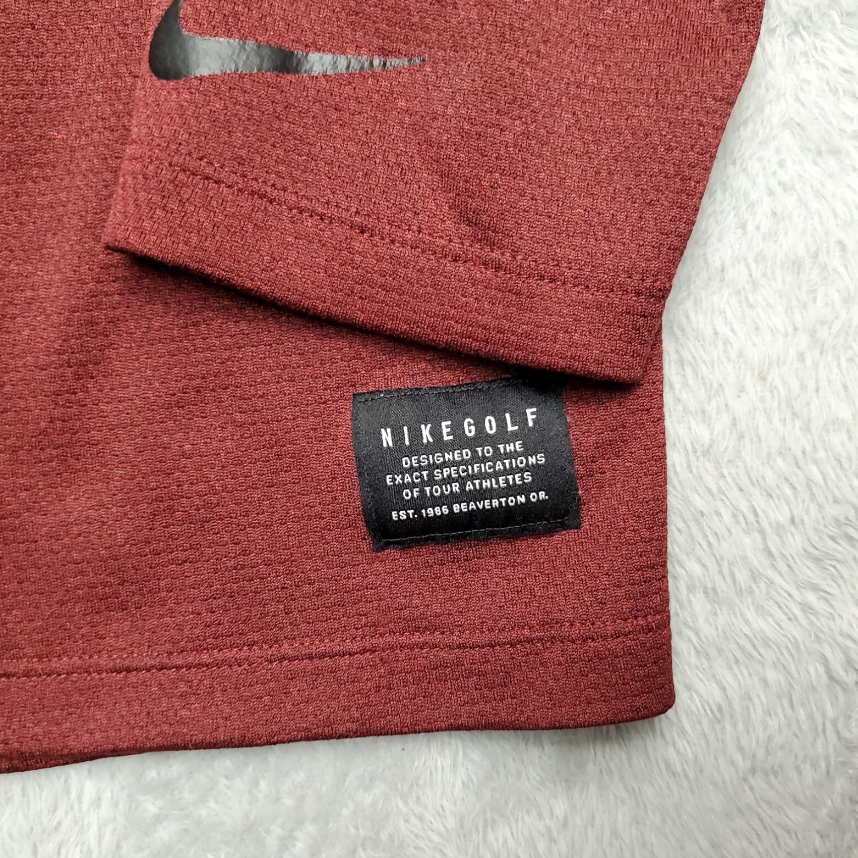 Nike NikeGolf Sweater Mens L Long Sleeve Dri-Fit 1/4 Zip Golf Casual Red Black Size US L / EU 52-54 / 3 - 6 Thumbnail