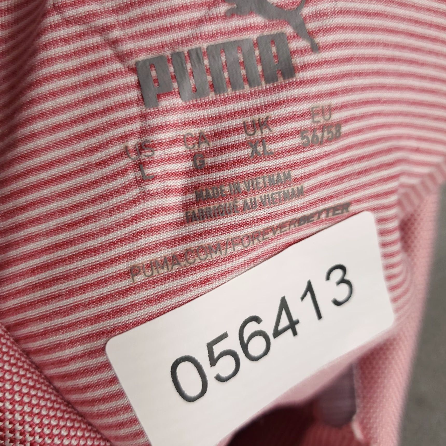 Puma Puma Polo Shirt Mens Size Large Red Striped Golf Casual Short Sleeve Size US L / EU 52-54 / 3 - 7 Thumbnail
