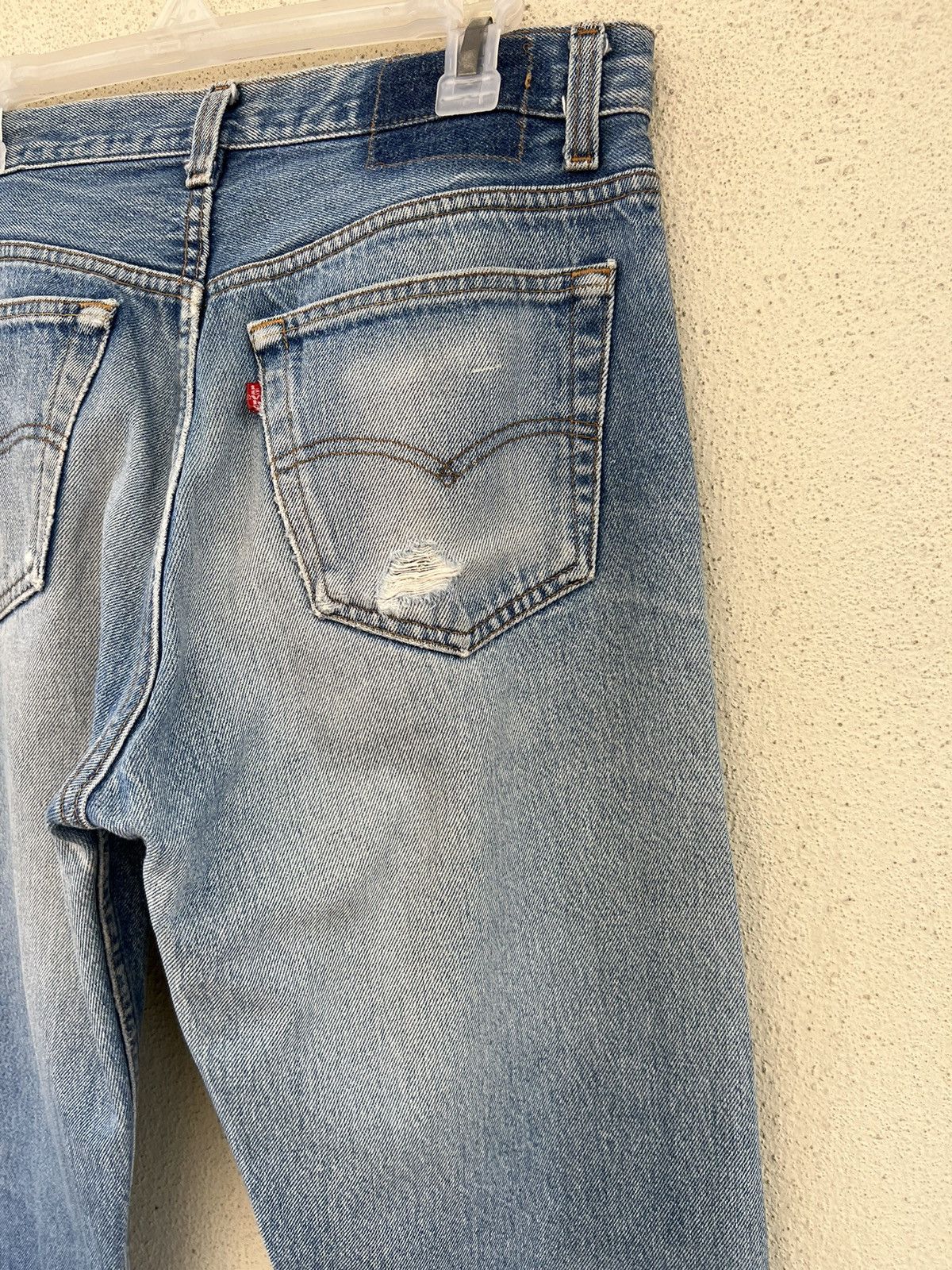 Levi's Vintage 80s Levi’s 501 Distressed Faded Blue Denim Jeans Size US 30 / EU 46 - 18 Thumbnail