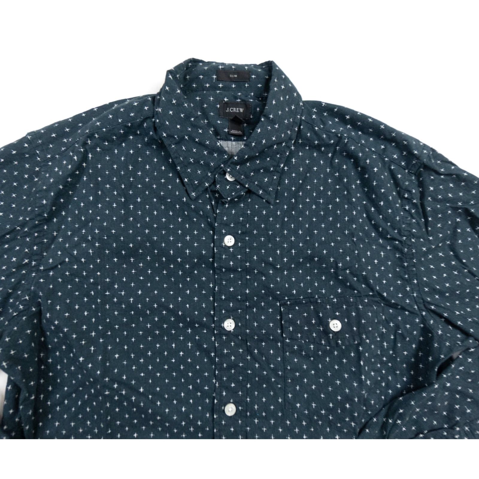 J.Crew JCrew Shirt Men Medium Blue Button-Up Long Sleeve Slim Fit Collared Adult Preppy Size US M / EU 48-50 / 2 - 2 Thumbnail