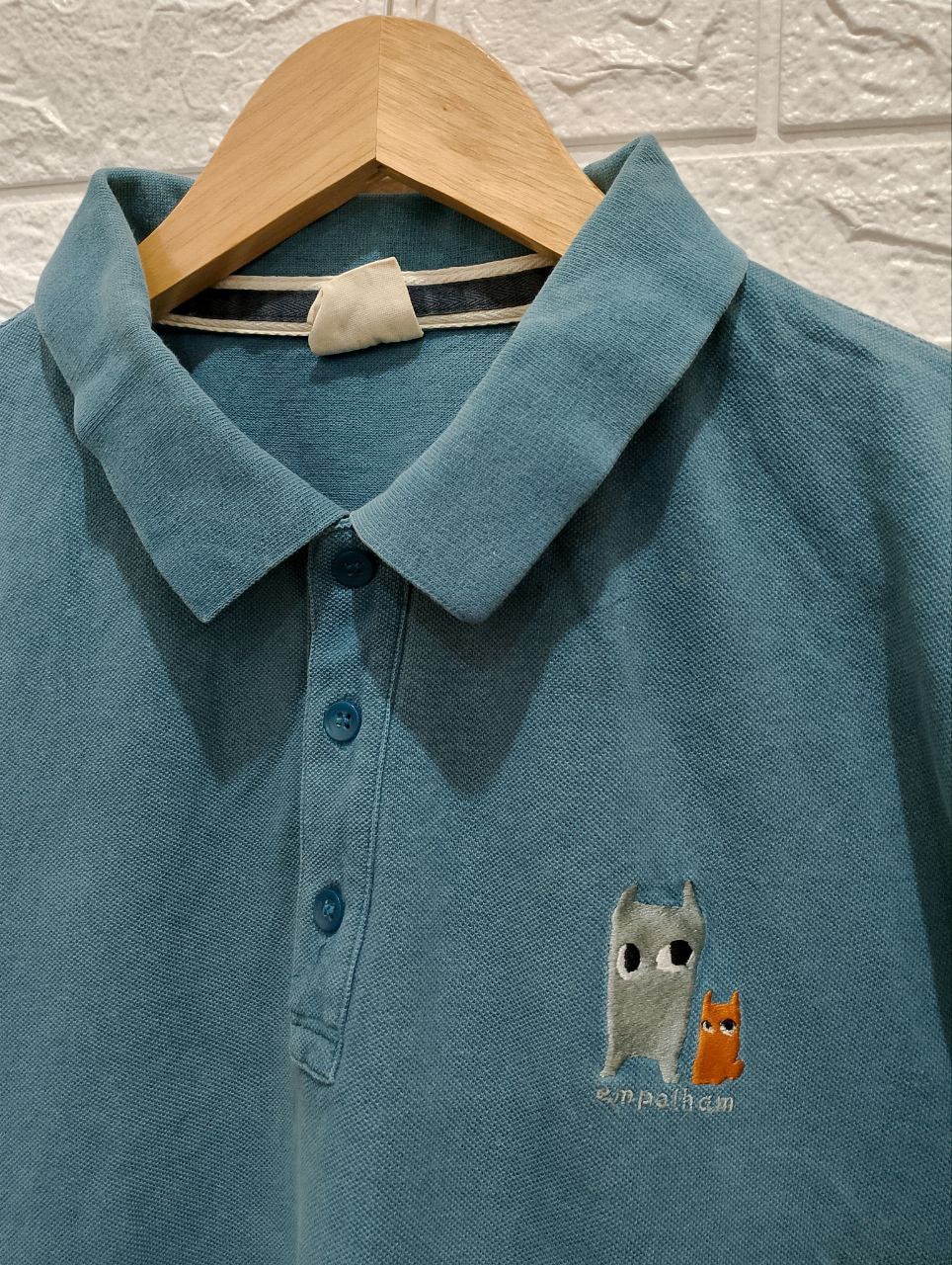 Japanese Brand EM POLHAM No 2 Embroidered Polo T-shirt Size US L / EU 52-54 / 3 - 4 Thumbnail
