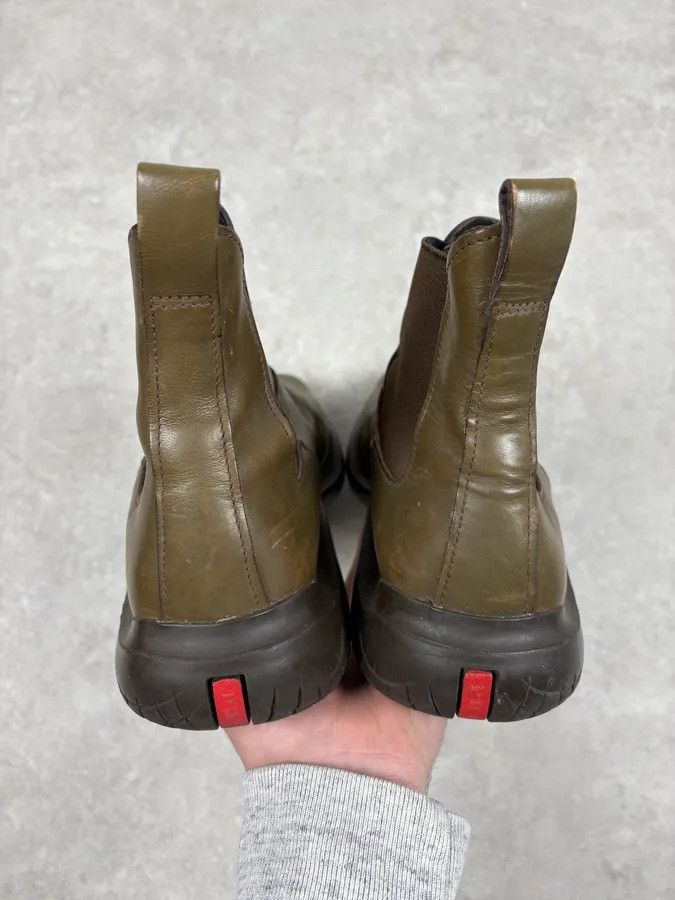 Prada FW1999 Prada Green Forest Leather Vibram Ankle Boots Size US 9 / EU 42 - 6 Thumbnail
