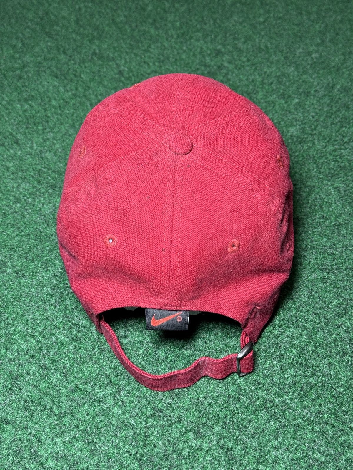 Nike Vintage Nike 90s Swoosh Check Strapback Baseball Cap Hat Size ONE SIZE - 3 Thumbnail