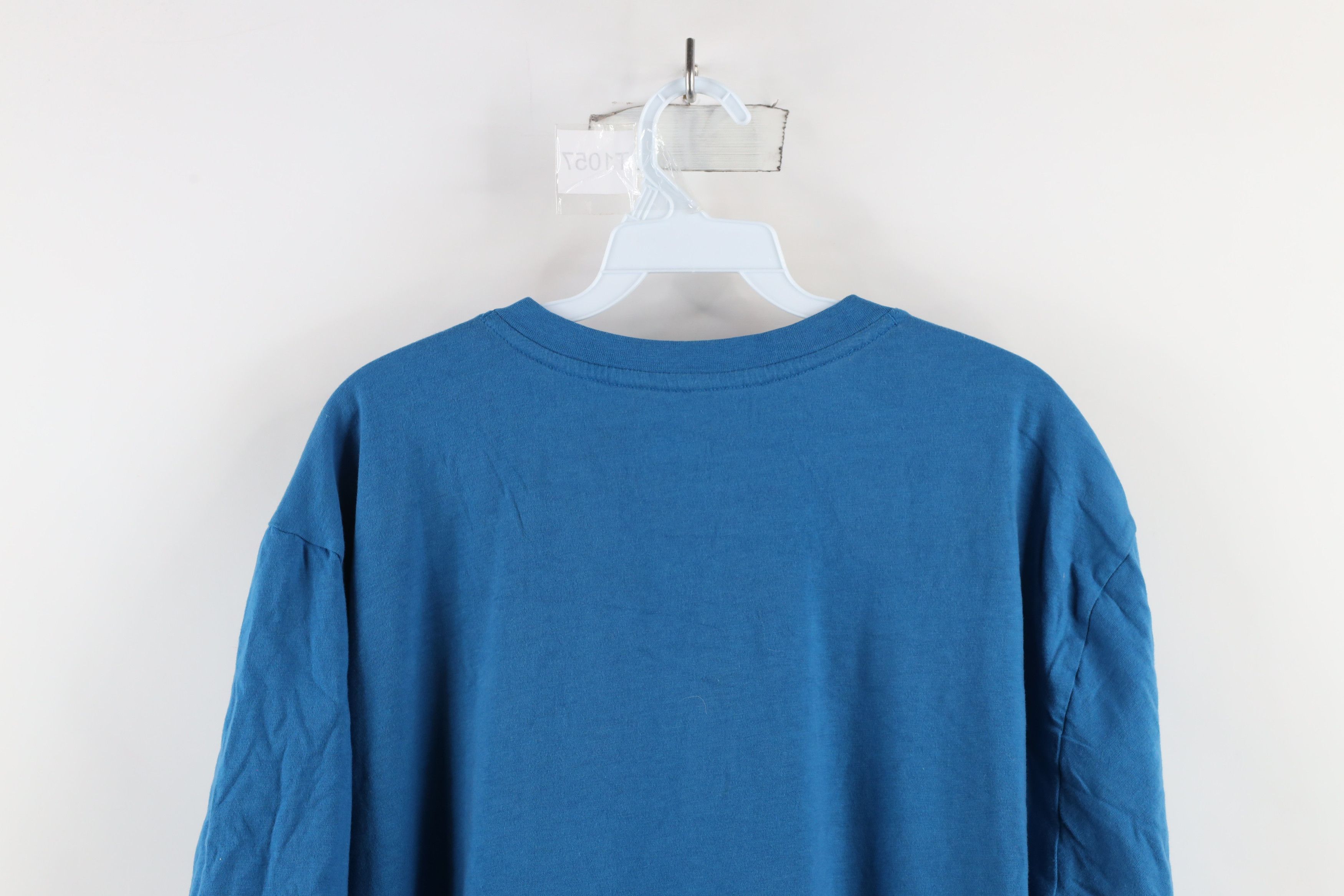 The North Face × Vintage The North Face Spell Out Short Sleeve Henley T-Shirt Blue Size US XXL / EU 58 / 5 - 8 Thumbnail