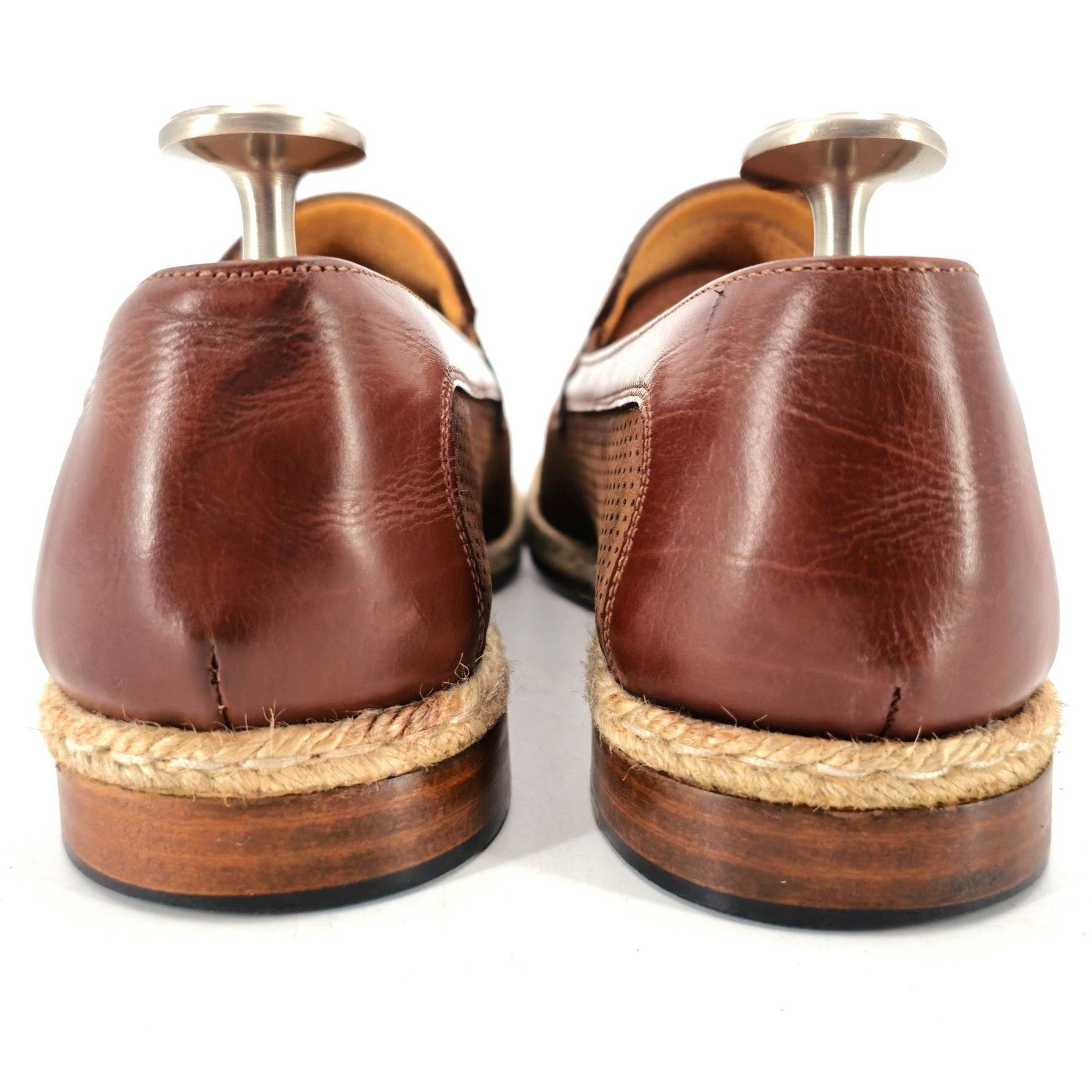 Mezlan Mezlan Spain Brown Perforated Leather Slip-on Loafer Men 9.5 Size US 9.5 / EU 42-43 - 6 Thumbnail