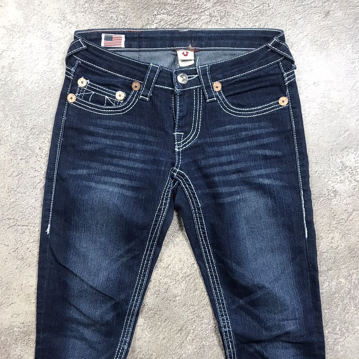 Vintage Vintage 90s True Religion Distressed Flared Jeans Y2K 26 Size 26" / US 2 / IT 38 - 4 Thumbnail