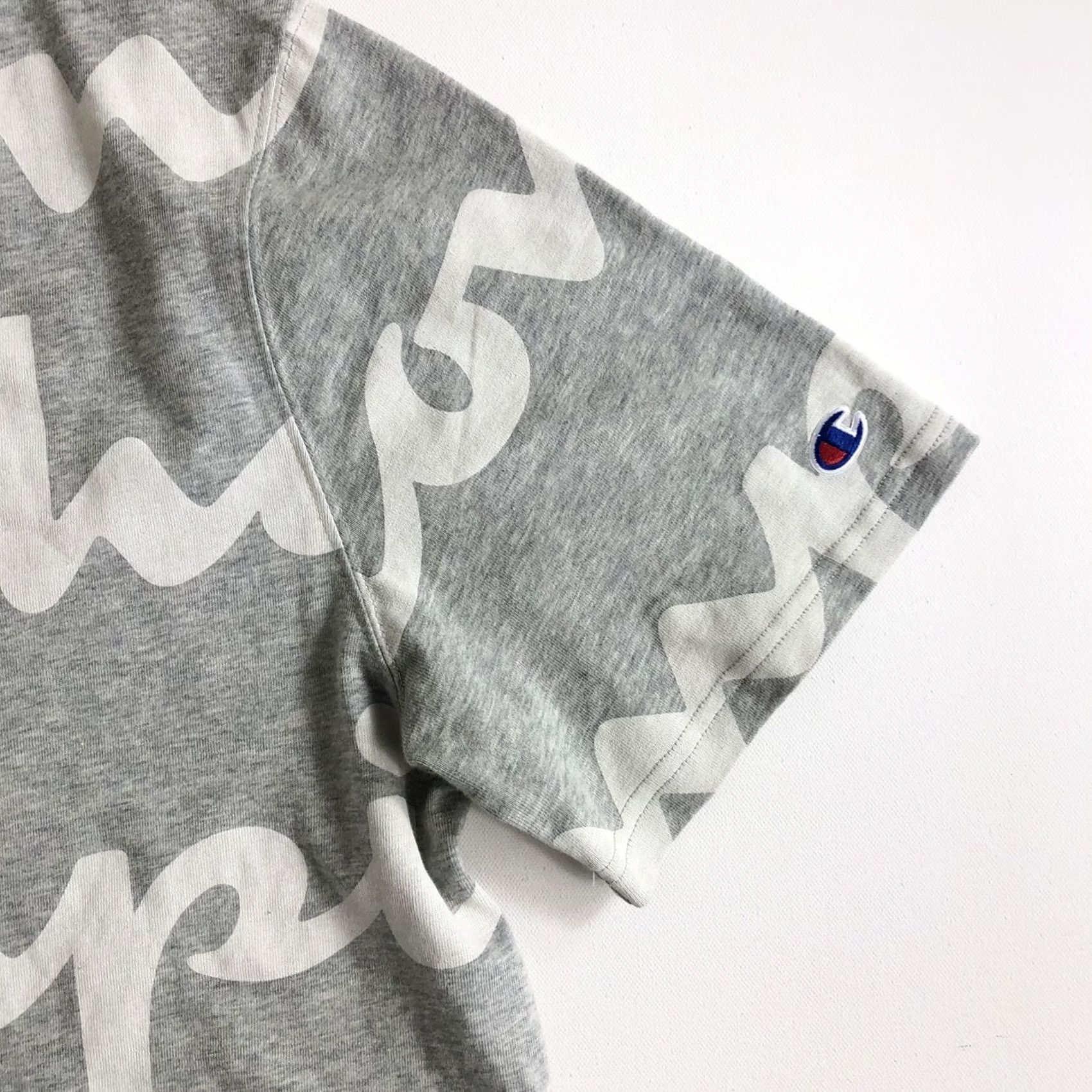 Champion Champion Heritage T-Shirt Men XL Gray/White All Over Print Script Logo Size US XL / EU 56 / 4 - 4 Thumbnail
