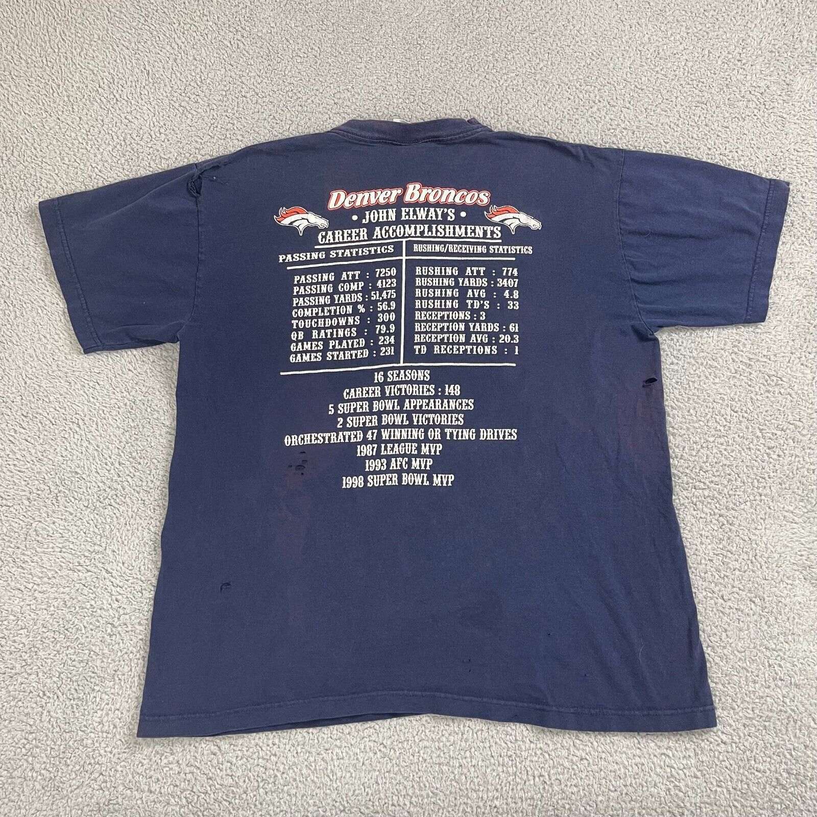 Other Vintage 90s John Elway Denver Broncos Career to Remember XL Size US XL / EU 56 / 4 - 5 Thumbnail