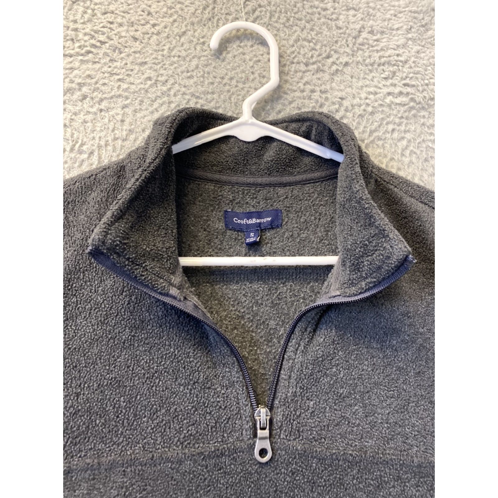 Croft & Barrow Croft Barrow Sweater Mens S Gray Samson Peak Fleece Quarter Zip Pullover /101-40 Size US S / EU 44-46 / 1 - 2 Thumbnail