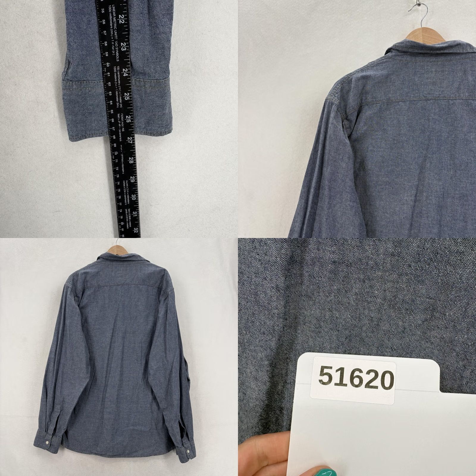 Wrangler VINTAGE Wrangler Shirt Mens 2XL Blue Chambray Long Sleeve Western Snap Pockets Western Size US XXL / EU 58 / 5 - 8 Thumbnail