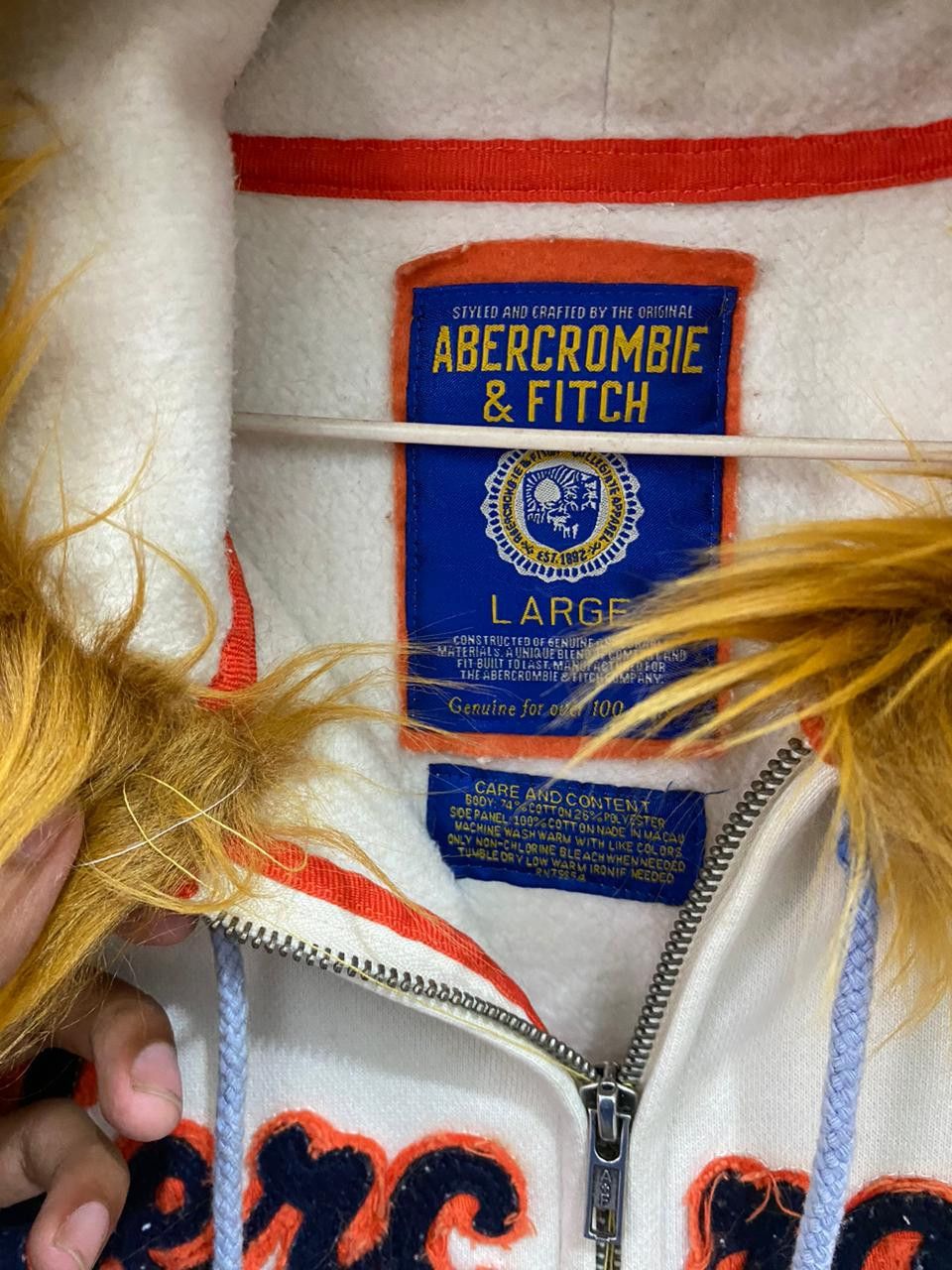 Abercrombie & Fitch 💥LGB💥Abercrombie & Fitch Fur Zip Hoodie LGB Style Size US L / EU 52-54 / 3 - 8 Thumbnail