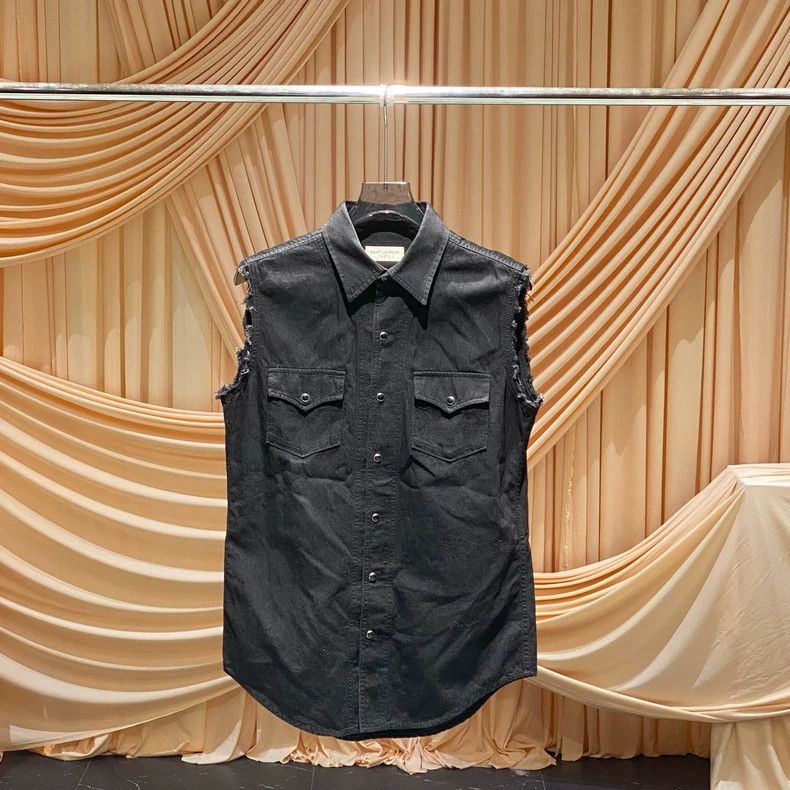 Saint Laurent Paris Saint Laurent Denim Sleeveless Vest Size US XS / EU 42 / 0 - 1 Thumbnail