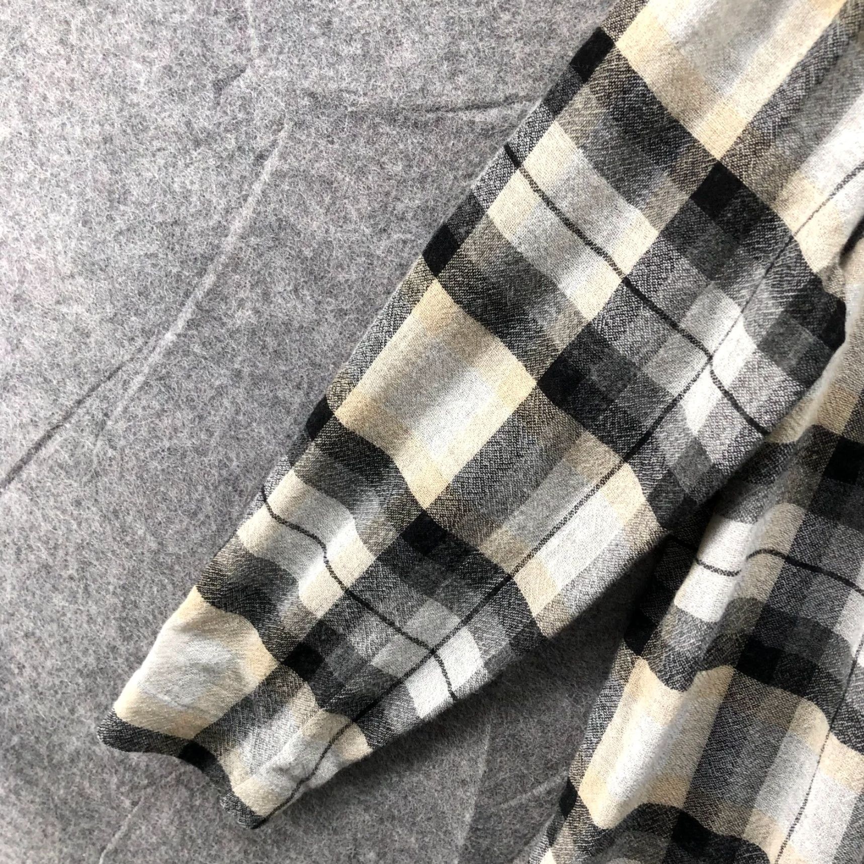 Zara Zara Off The Shoulder Plaid Mini Dress XS Beige Black 3/4 Sleeve Wool Blend Womens Size XS / US 0-2 / IT 36-38 - 6 Thumbnail