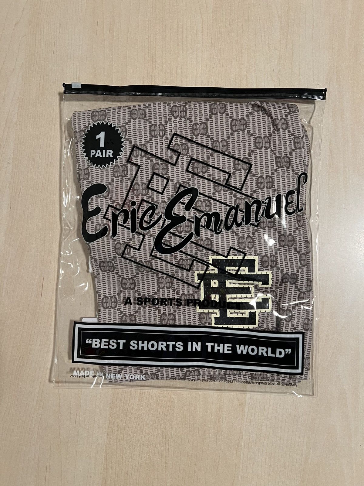 Eric Emanuel Eric Emanuel EE Print Gucci Basic Shorts Beige Black XXLarge Size US 38 / EU 54 - 9 Thumbnail