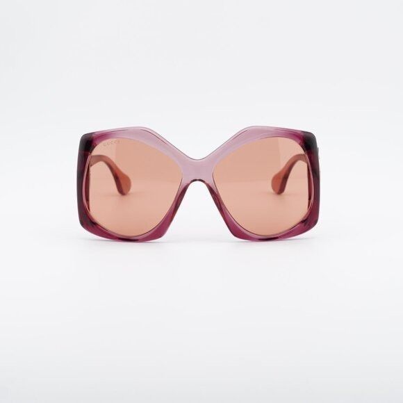 Gucci Gucci GG0875S 003 Sunglasses Burgundy Square Frame, Orange Size ONE SIZE - 2 Thumbnail