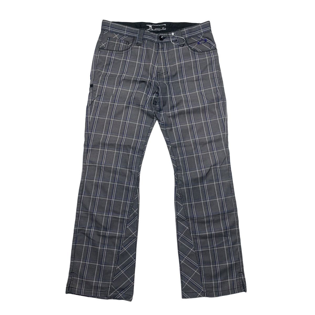 Oakley Oakley Plaid Pants Grey Blue Stretch Casual Pants Size 34 Size US 33 - 1 Thumbnail