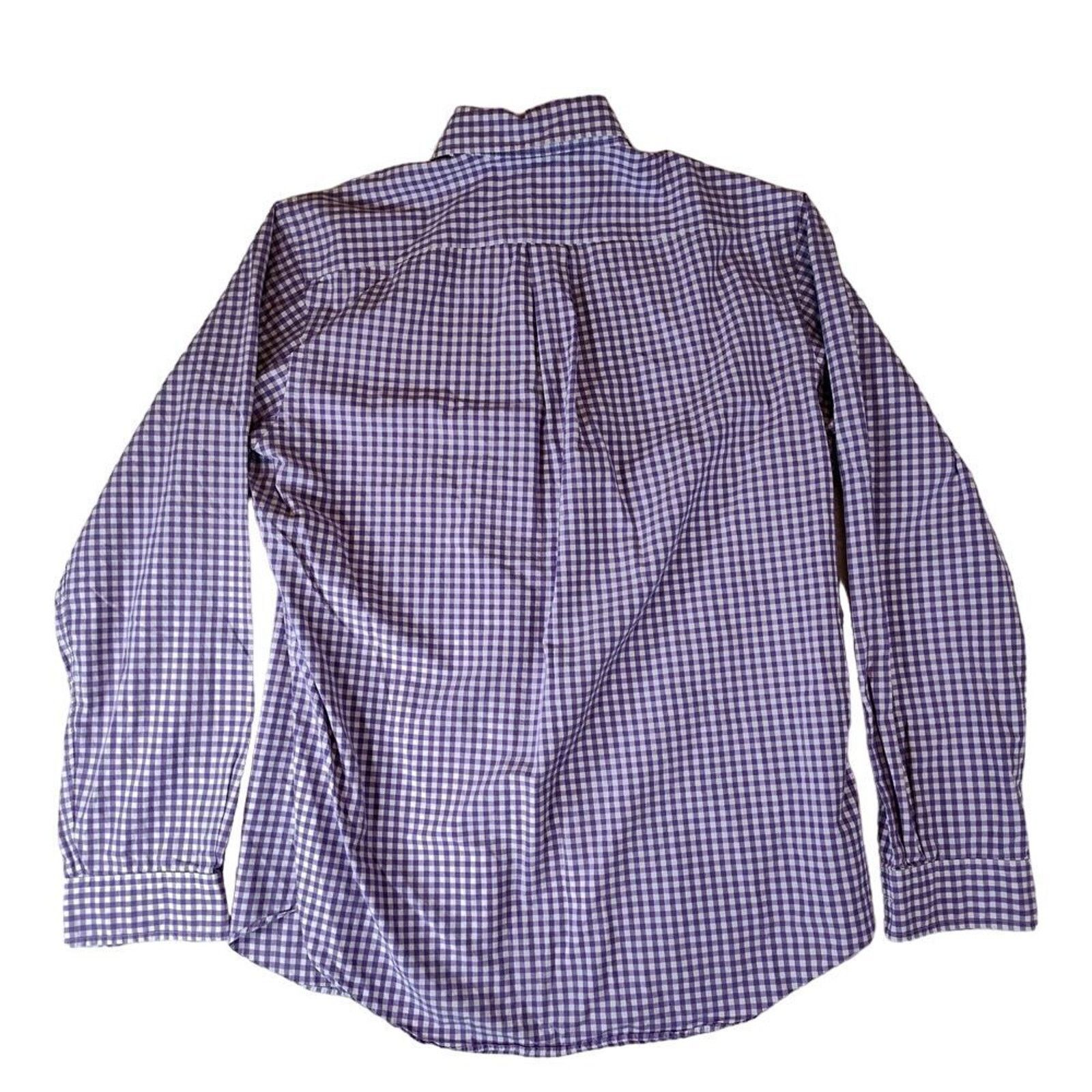 Ralph Lauren Ralph Lauren Large PURPLE WHITE GINGHAM Shirt Mens pony Size US L / EU 52-54 / 3 - 2 Thumbnail