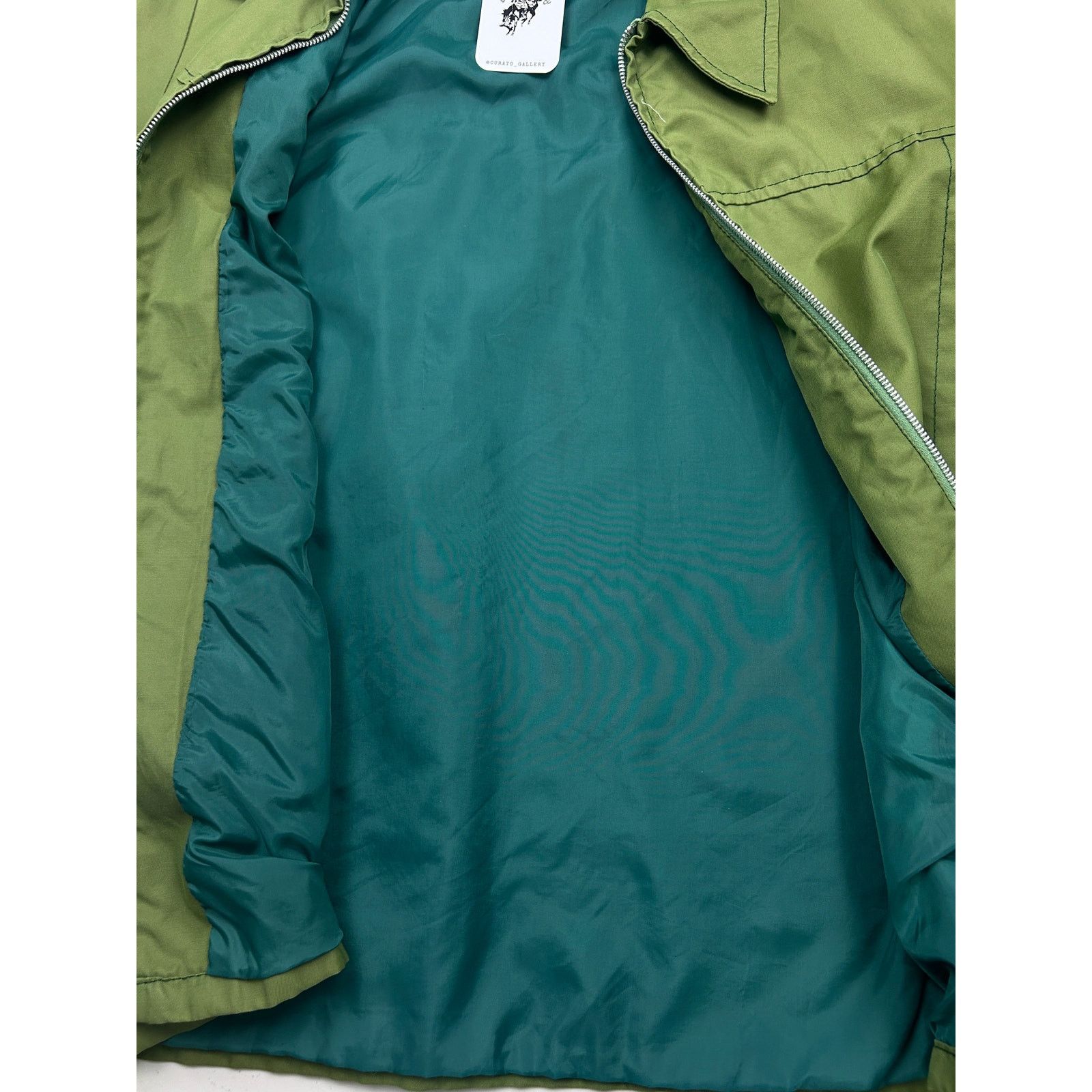 Vintage Vintage 80s Rice Sports Wear Sage Green Collared Jacket L Size US L / EU 52-54 / 3 - 4 Thumbnail