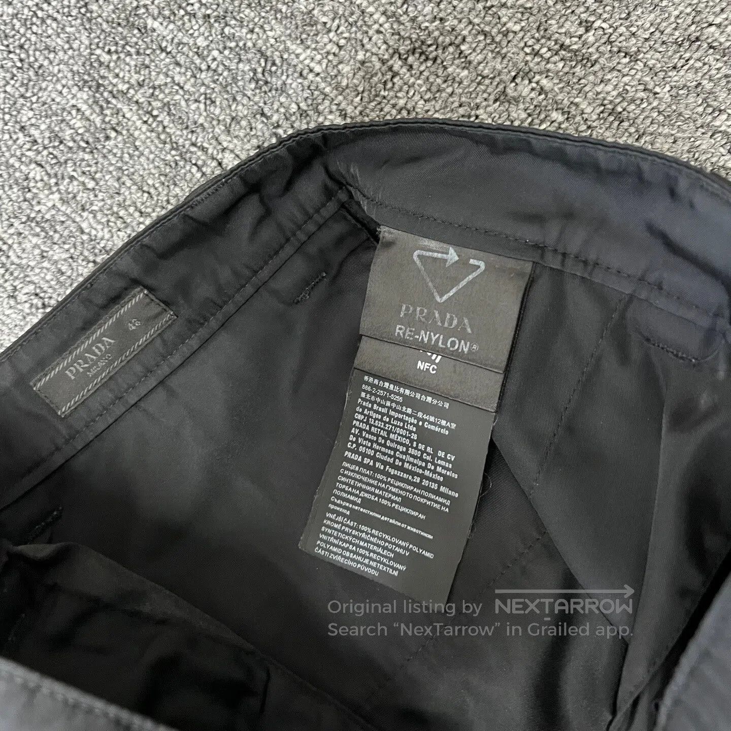 Prada Prada Delta-shaped buckle; recycled nylon pocket; work pan Size US 32 / EU 48 - 7 Thumbnail
