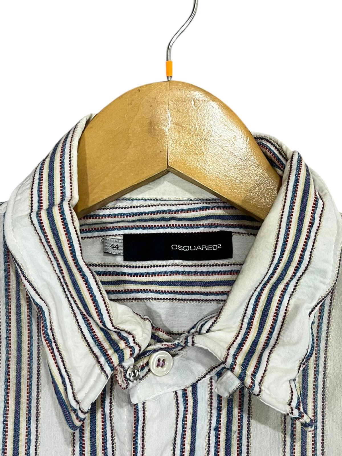 Dsquared2 × Vintage Dsquared2 Bengal Striped Shirt with Leather Pocket Size US M / EU 48-50 / 2 - 3 Thumbnail