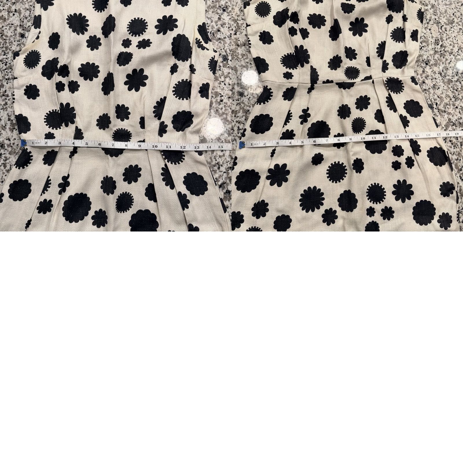 Vintage VINTAGE Jonny Herbert Dress Womens Medium White Black Floral Sheath Mod 60s Size S / US 4 / IT 40 - 8 Thumbnail