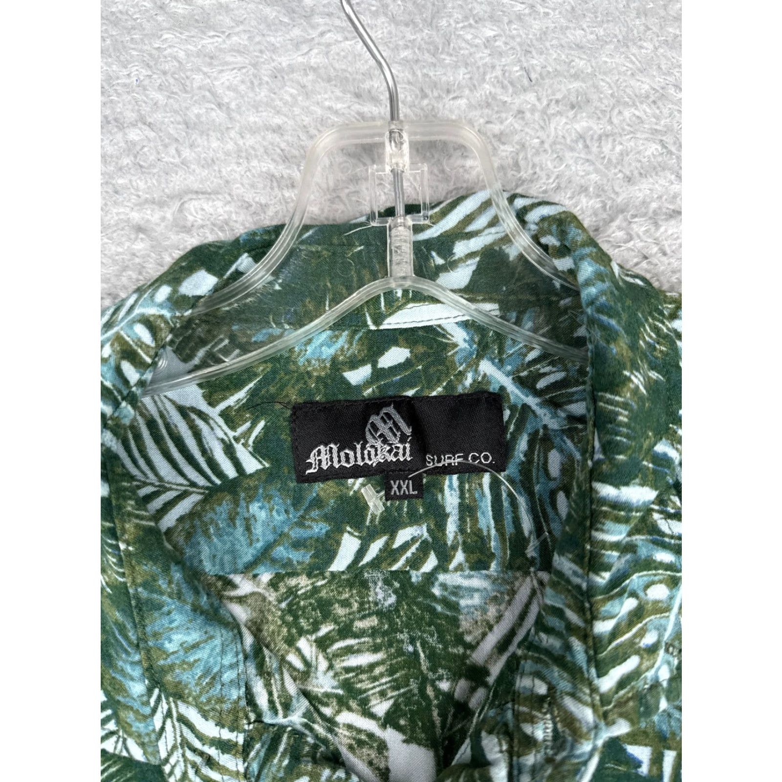 CO Molokai Surf Co Shirt Adult 2XL Blue Floral Leaf Hawaiian 100% Rayon Hawaiian Shirt Mens Size 2XL Blue Floral Leaf Size US XXL / EU 58 / 5 - 7 Thumbnail
