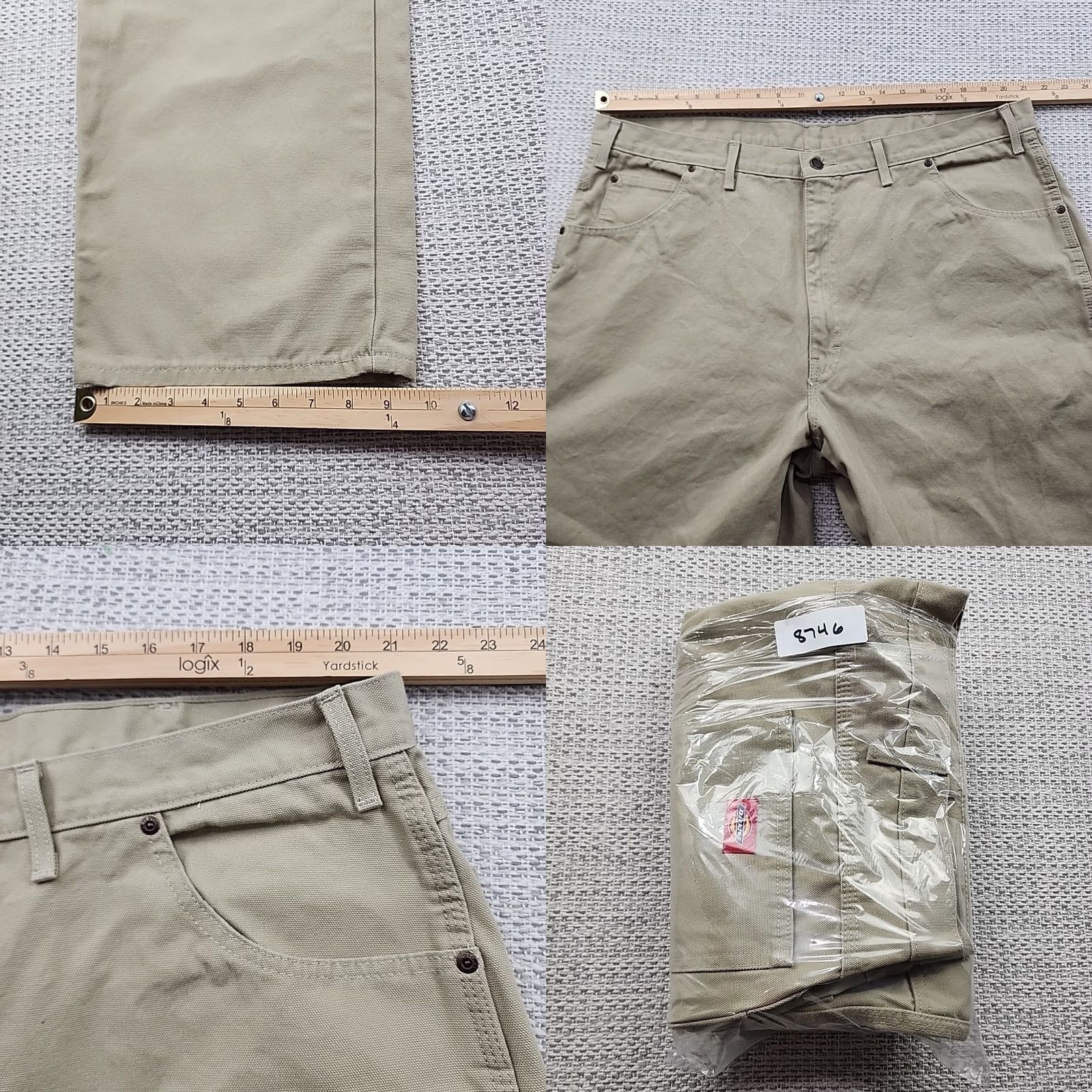 Dickies Genuine Dickies Carpenter Pants Mens 44 Beige Canvas 5-Pocket, Cargo, Slash Pockets Carpenter Jeans 44X30, Great Condition, Workwear, Dickies Size US 44 / EU 60 - 8 Thumbnail