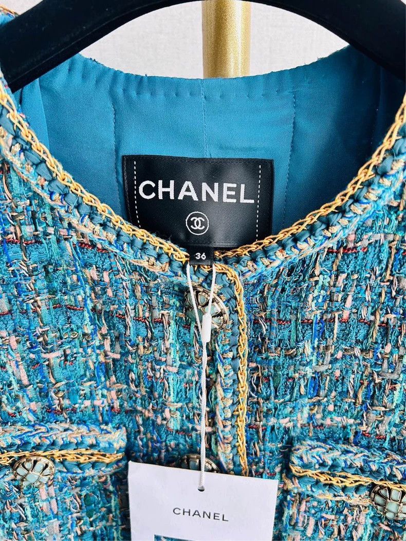 Chanel Chanel Egyptian series peacock blue and green coat Size XS / US 0-2 / IT 36-38 - 3 Thumbnail