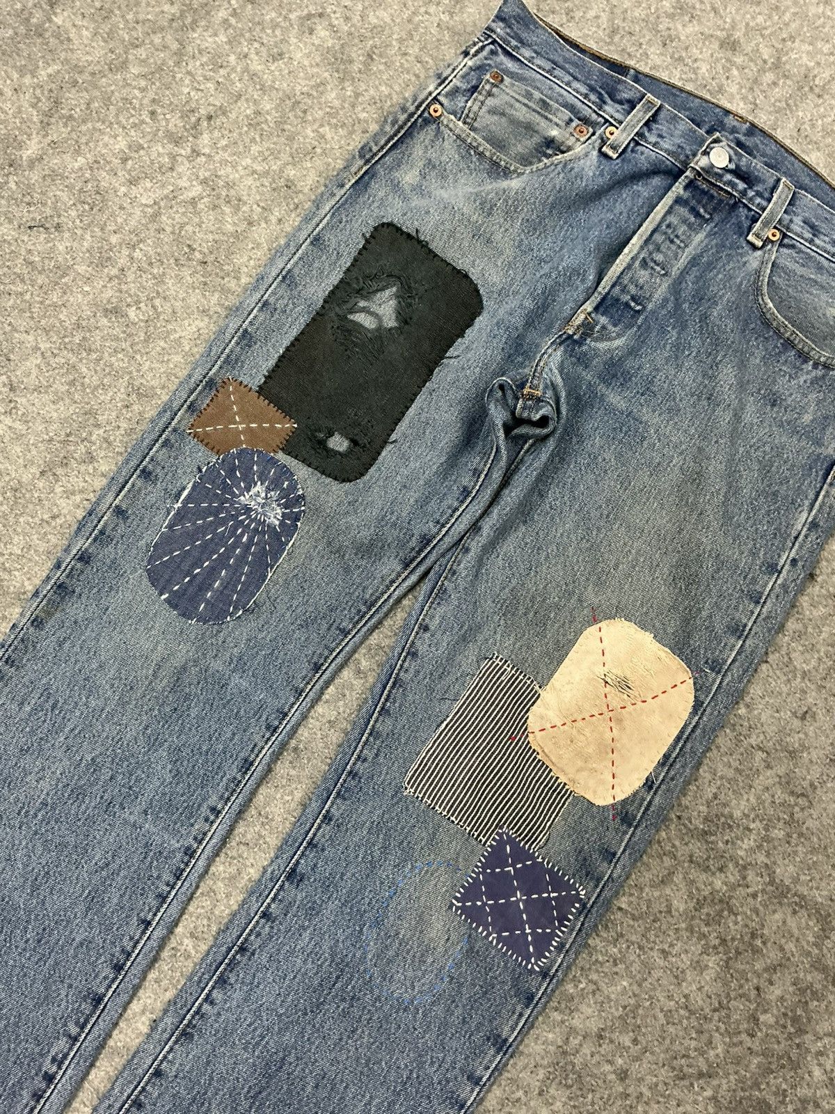 Levi's 1 of 1 Levis Sashiko 501 denim Size US 32 / EU 48 - 3 Thumbnail