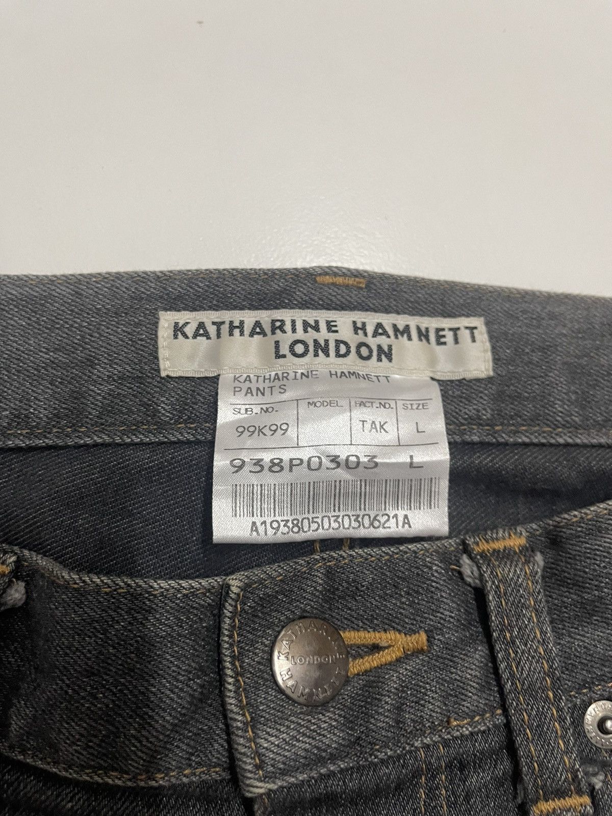 Katharine Hamnett London RARE🔥 Vintage Katharine Hamnett London Patch Paper Jeans Size US 32 / EU 48 - 6 Thumbnail