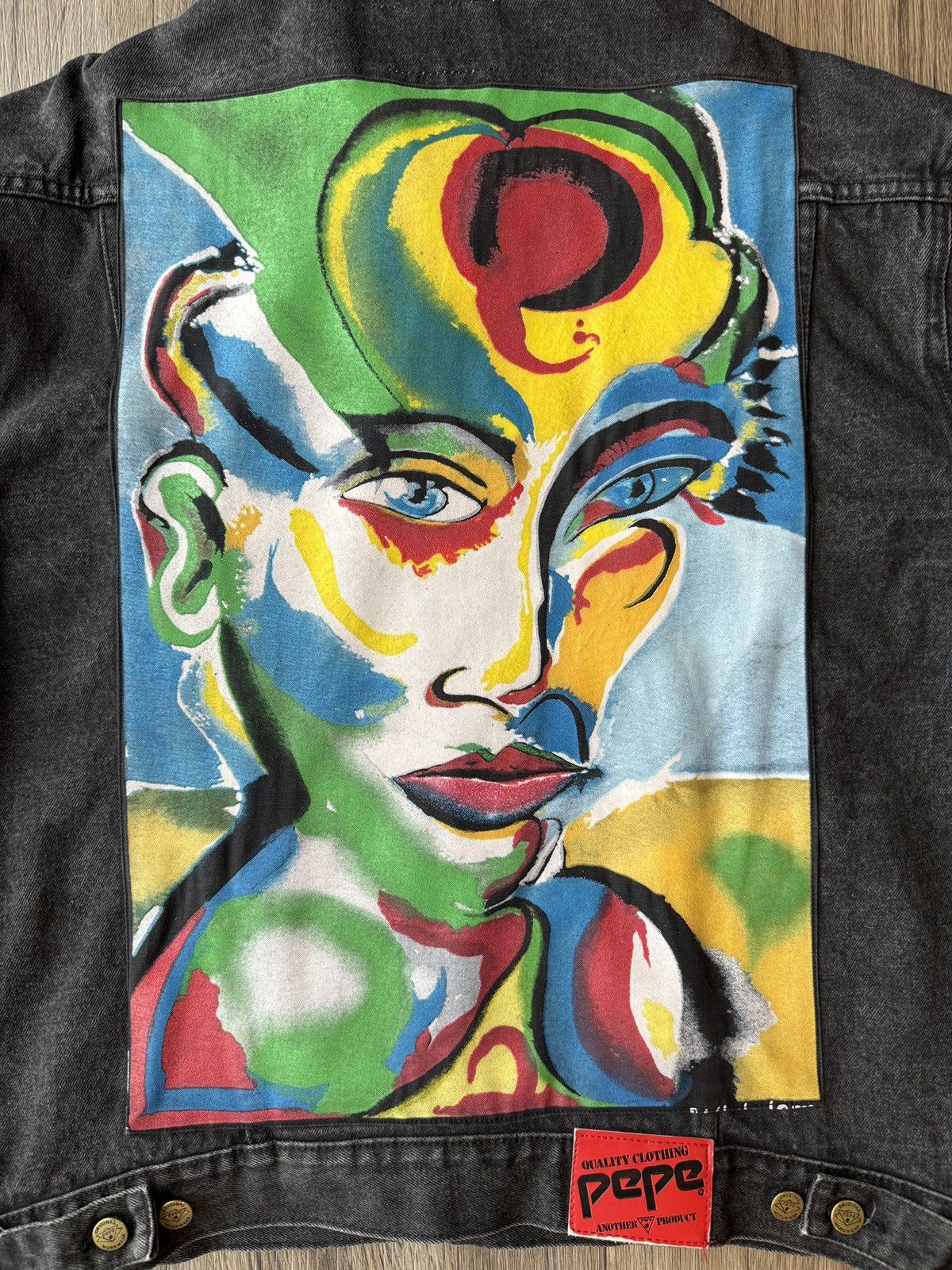 Pepe Jeans Vintage Pepe Denim Jacket Reworked 1988 Artwear Rob Shepherd Size US L / EU 52-54 / 3 - 2 Thumbnail