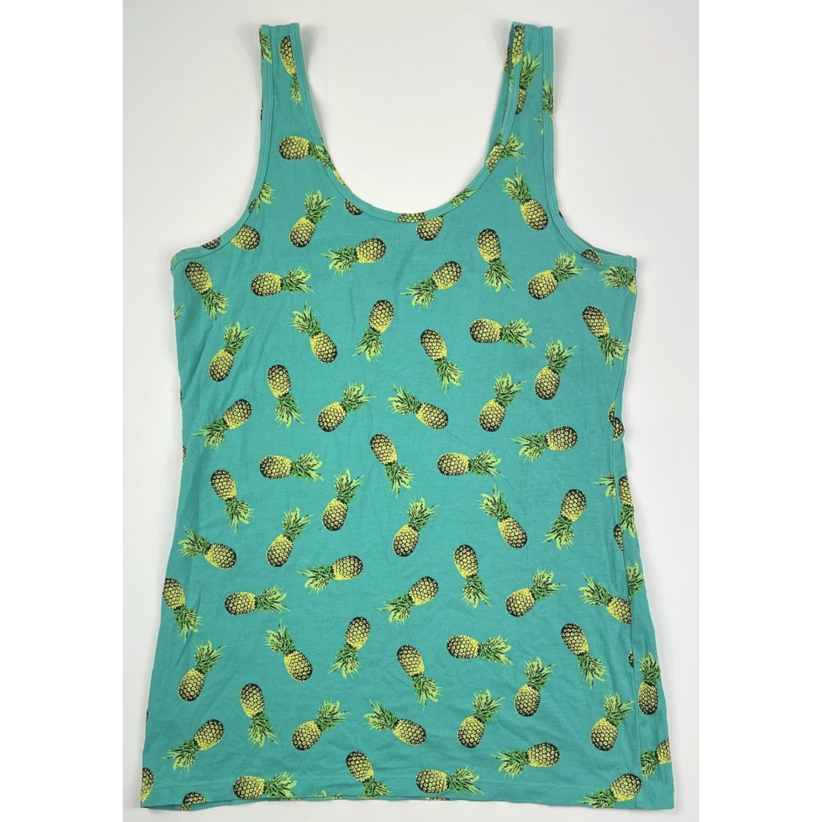 Vintage No Boundaries Tank Top Teal Beach Sleeveless Shirt XL Juniors Teens Cotton Blend Floral Logo Pattern Tank Size XL / US 12-14 / IT 48-50 - 3 Thumbnail