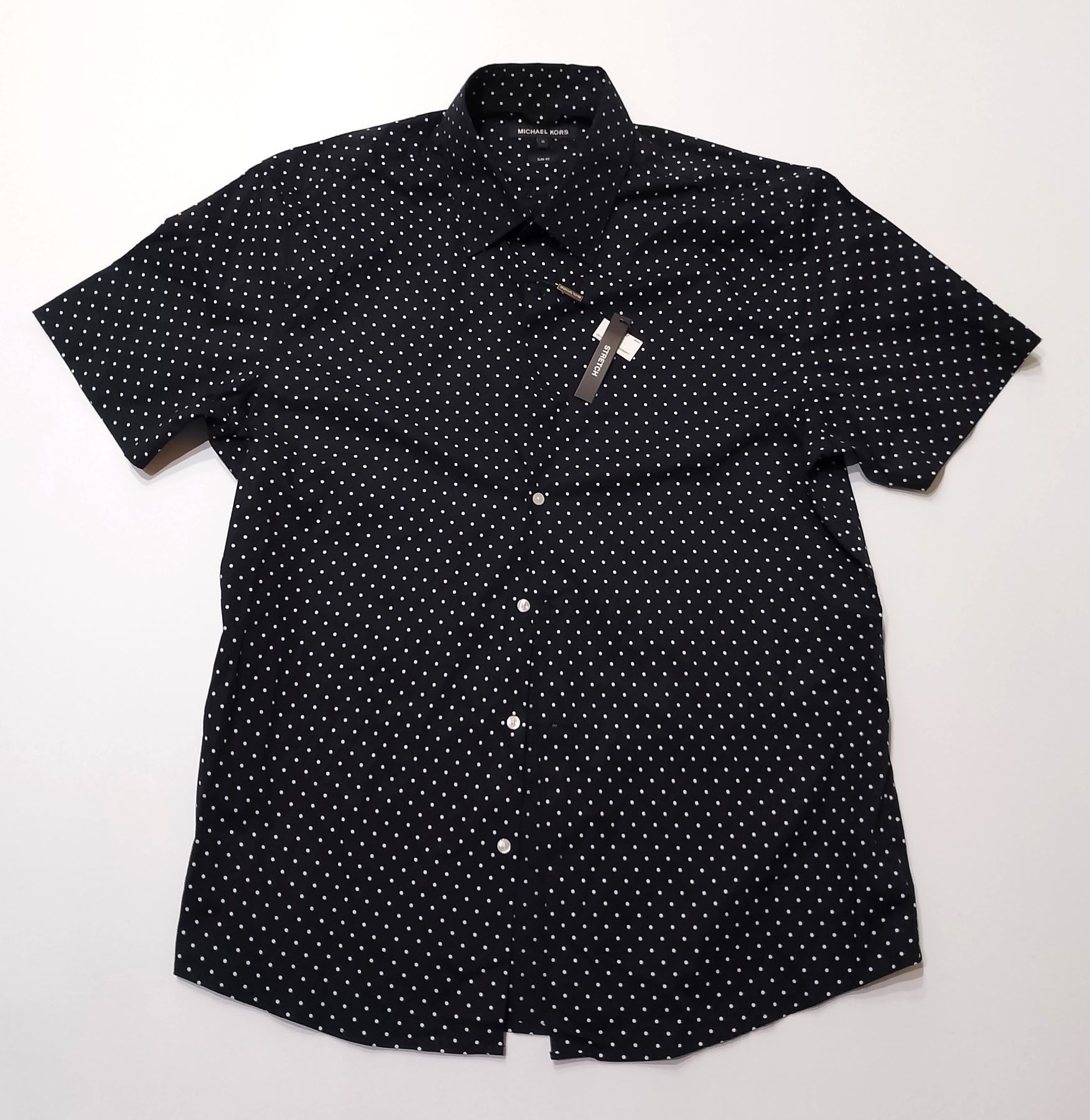 Michael Kors Michael Kors Short Sleeve Shirt - Stretch Series Size US XL / EU 56 / 4 - 1 Thumbnail
